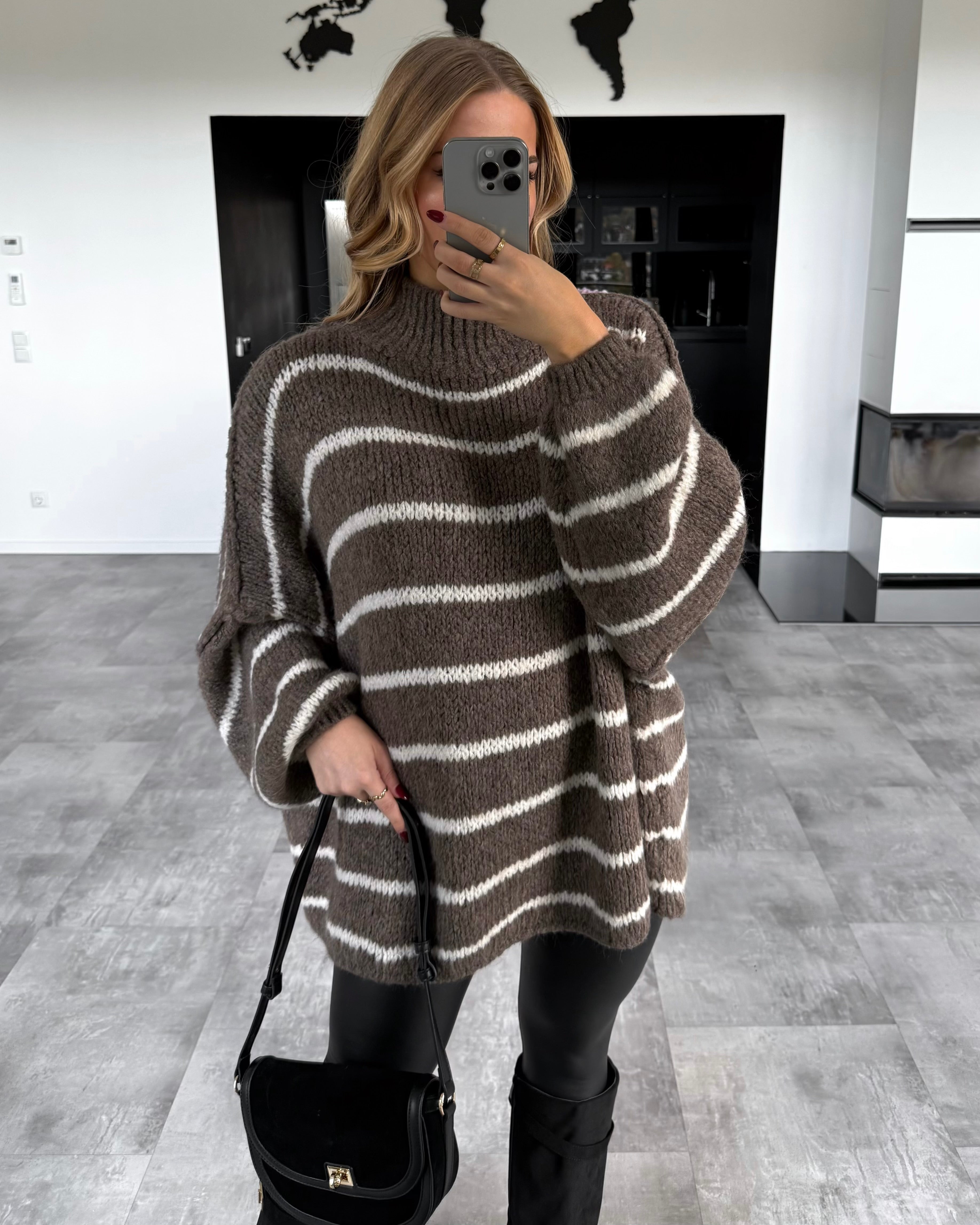 Pullover “May” Braun-Weiß