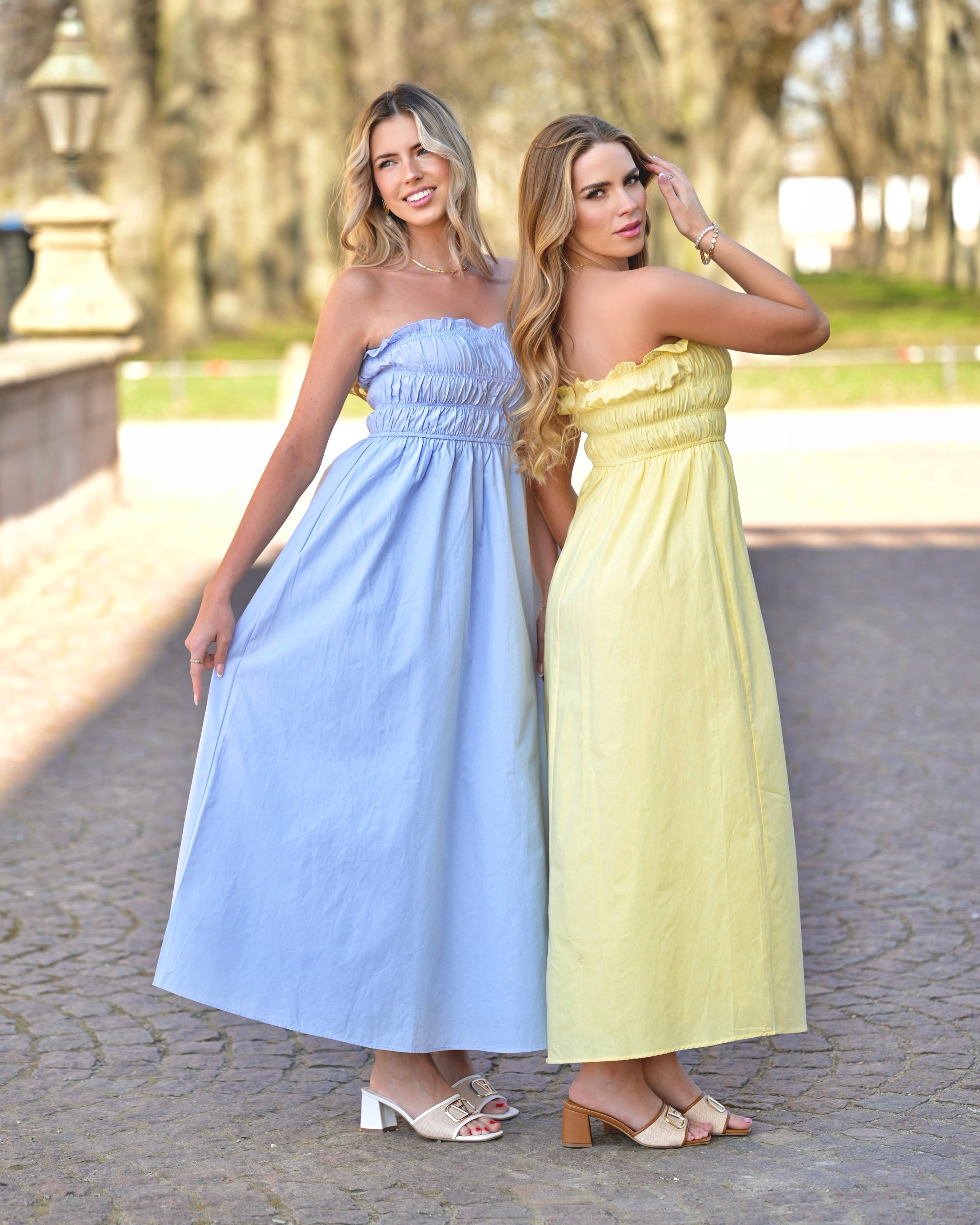 Maxikleid "Odessa" Hellbau