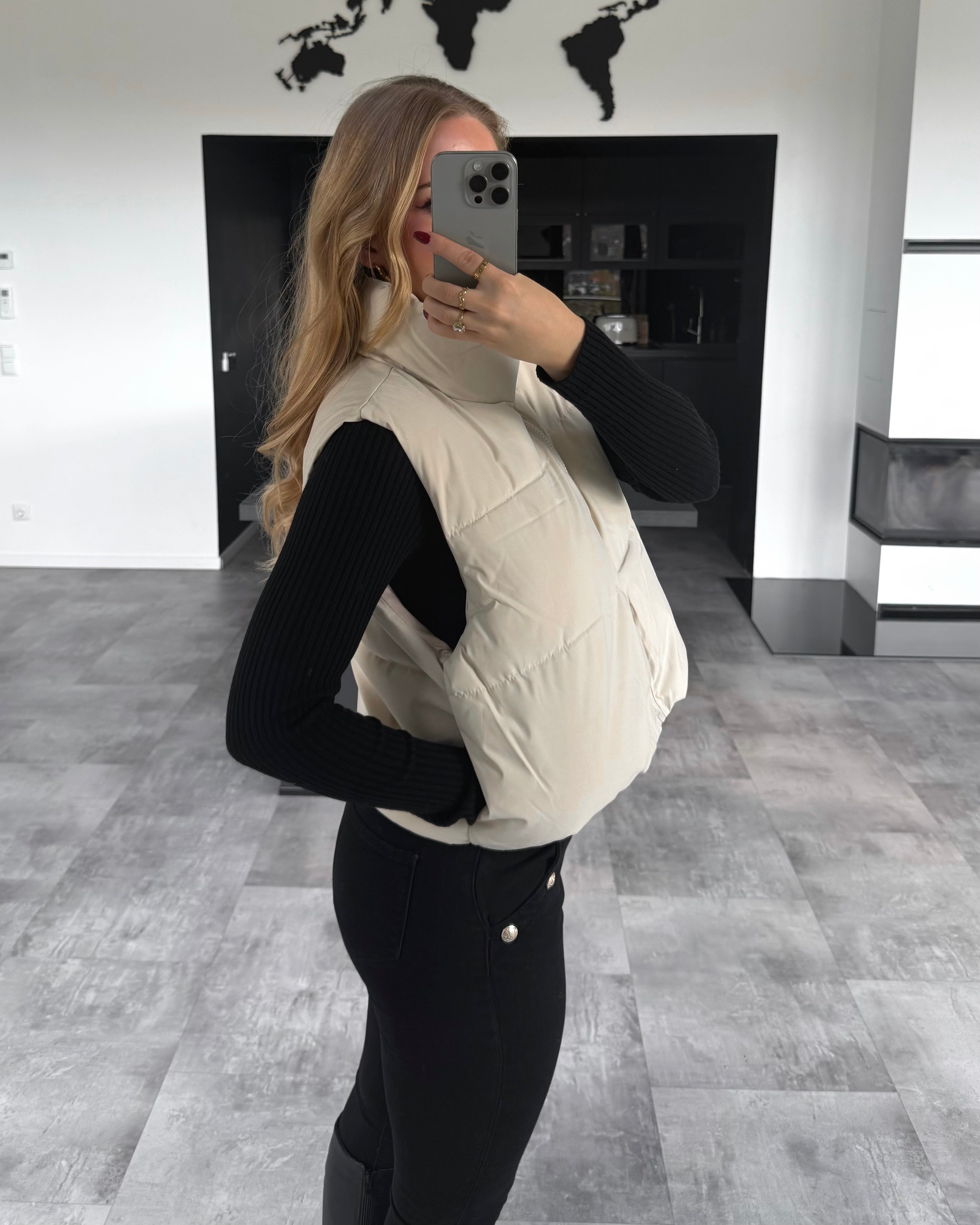 Daunen-Weste “Skadi” Creme