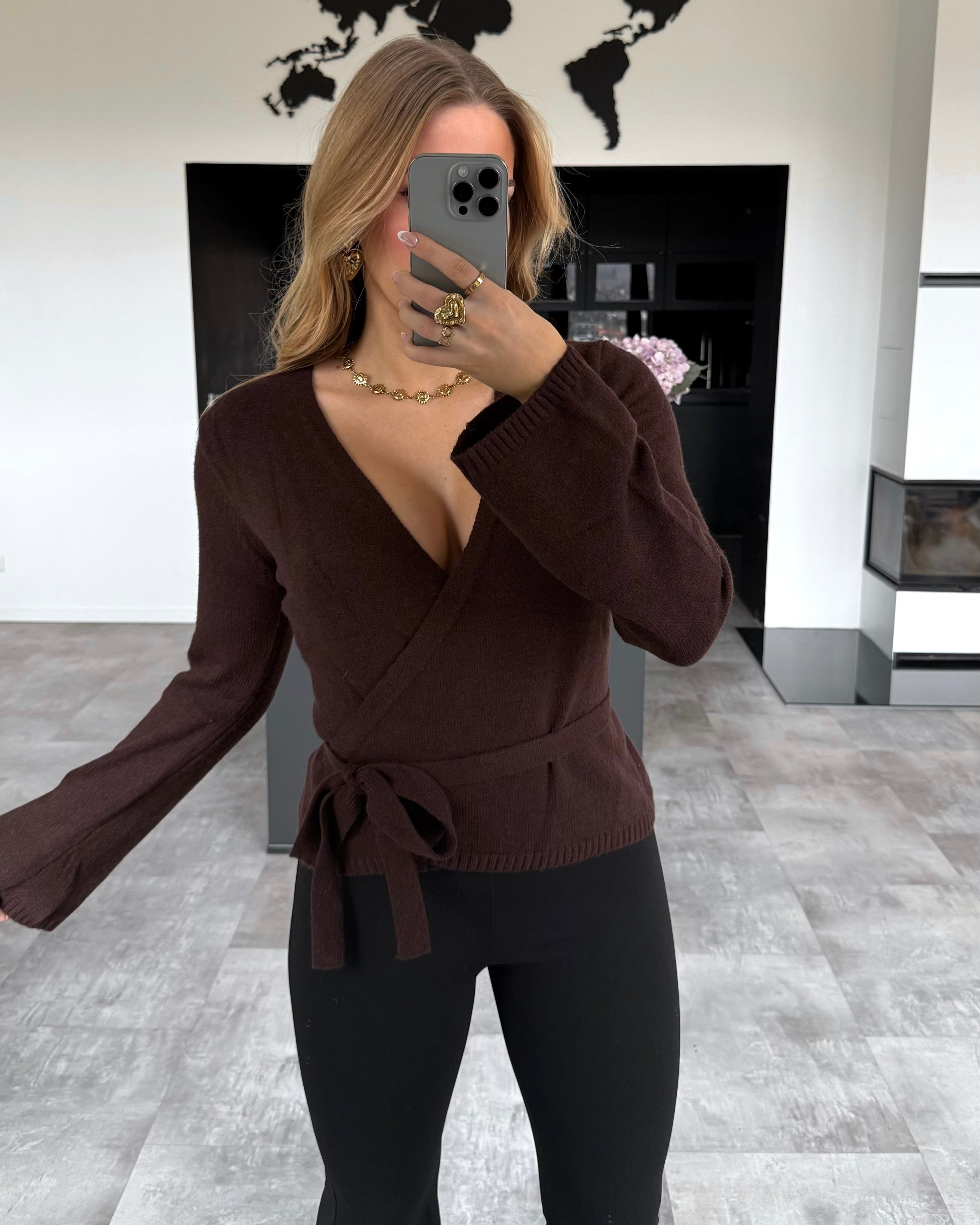 Wickel-Cardigan "Jovie" Chocolate