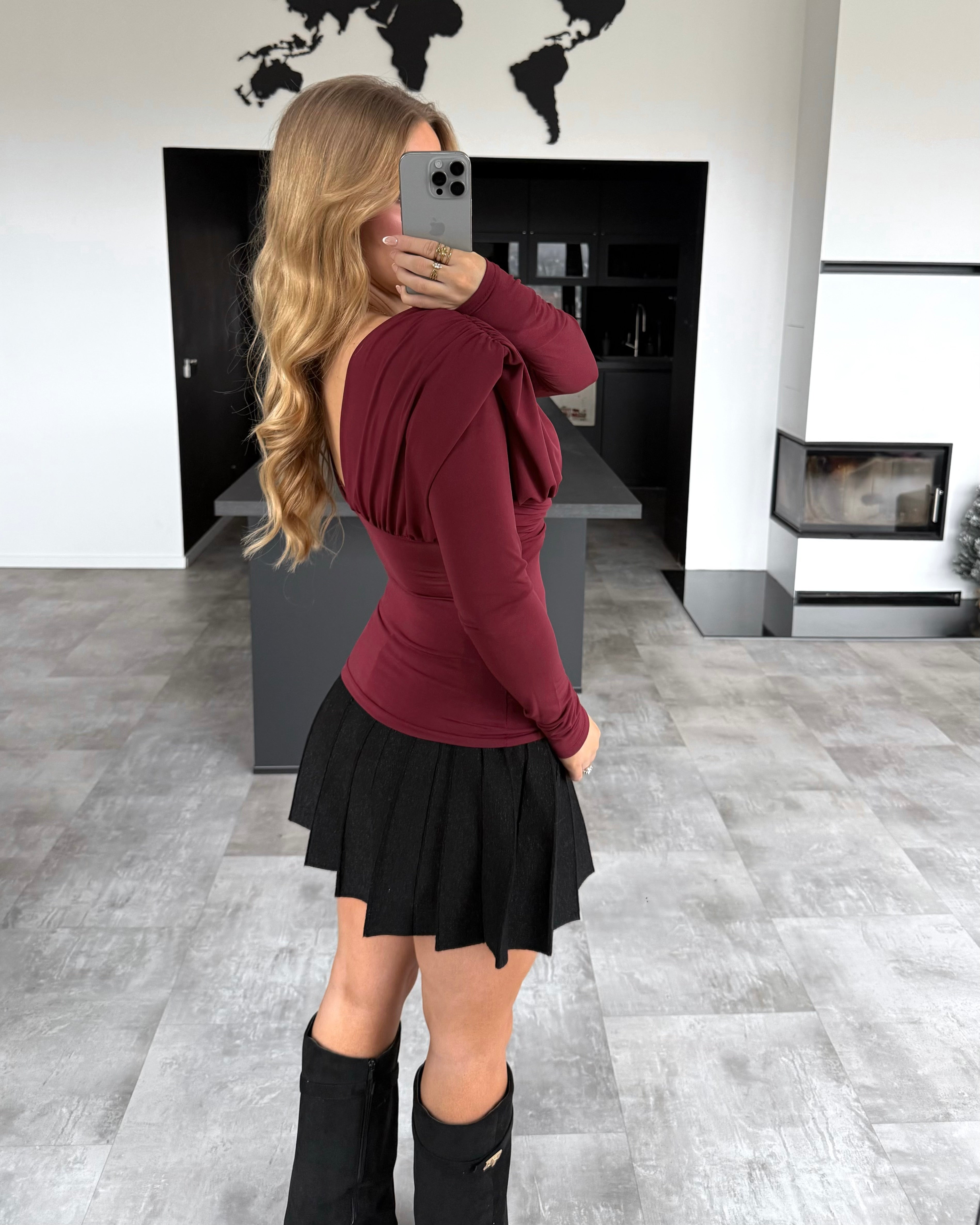 Crossover Oberteil "Noela” Burgunder