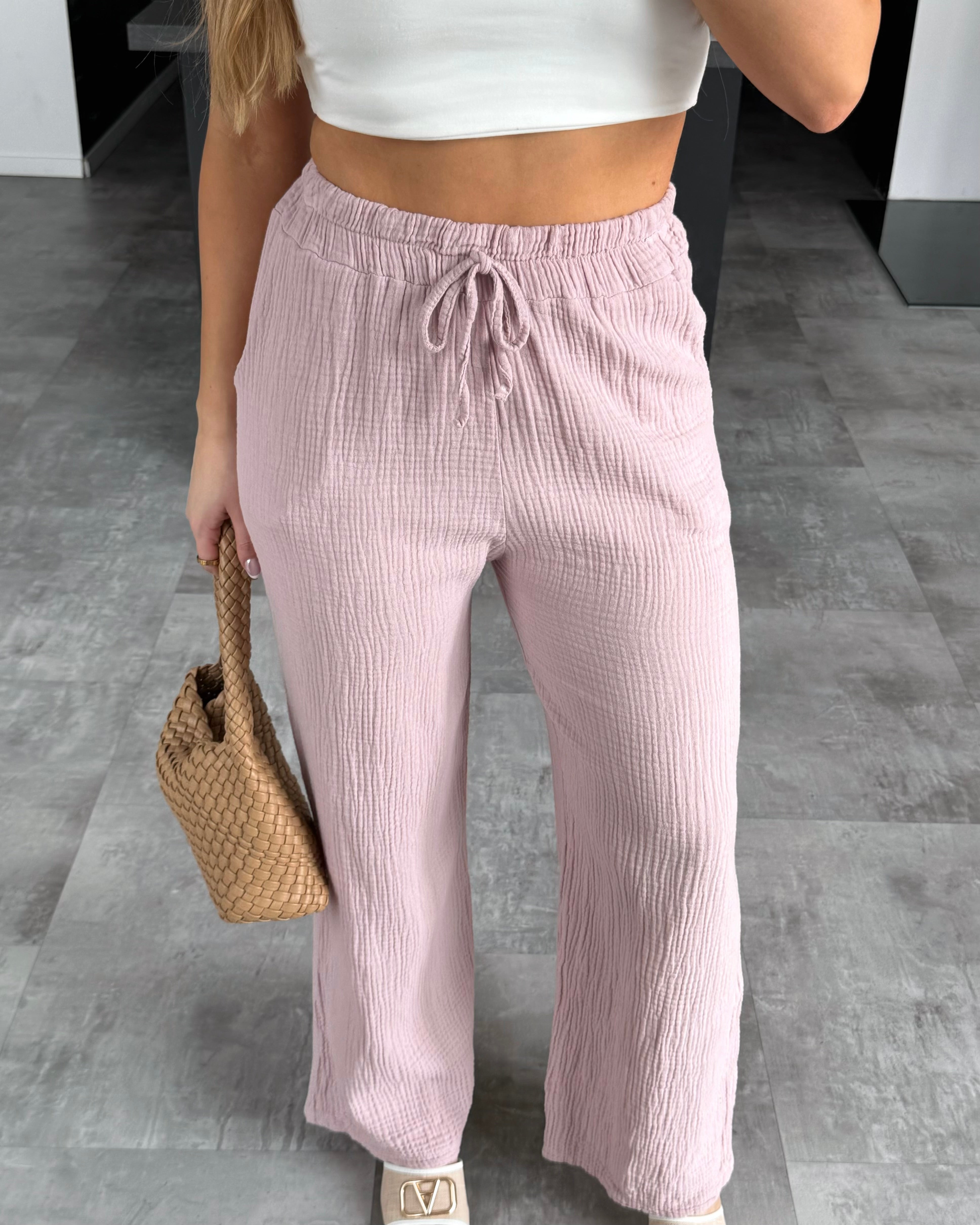 Musselin Hose „Joia“ Altrosa