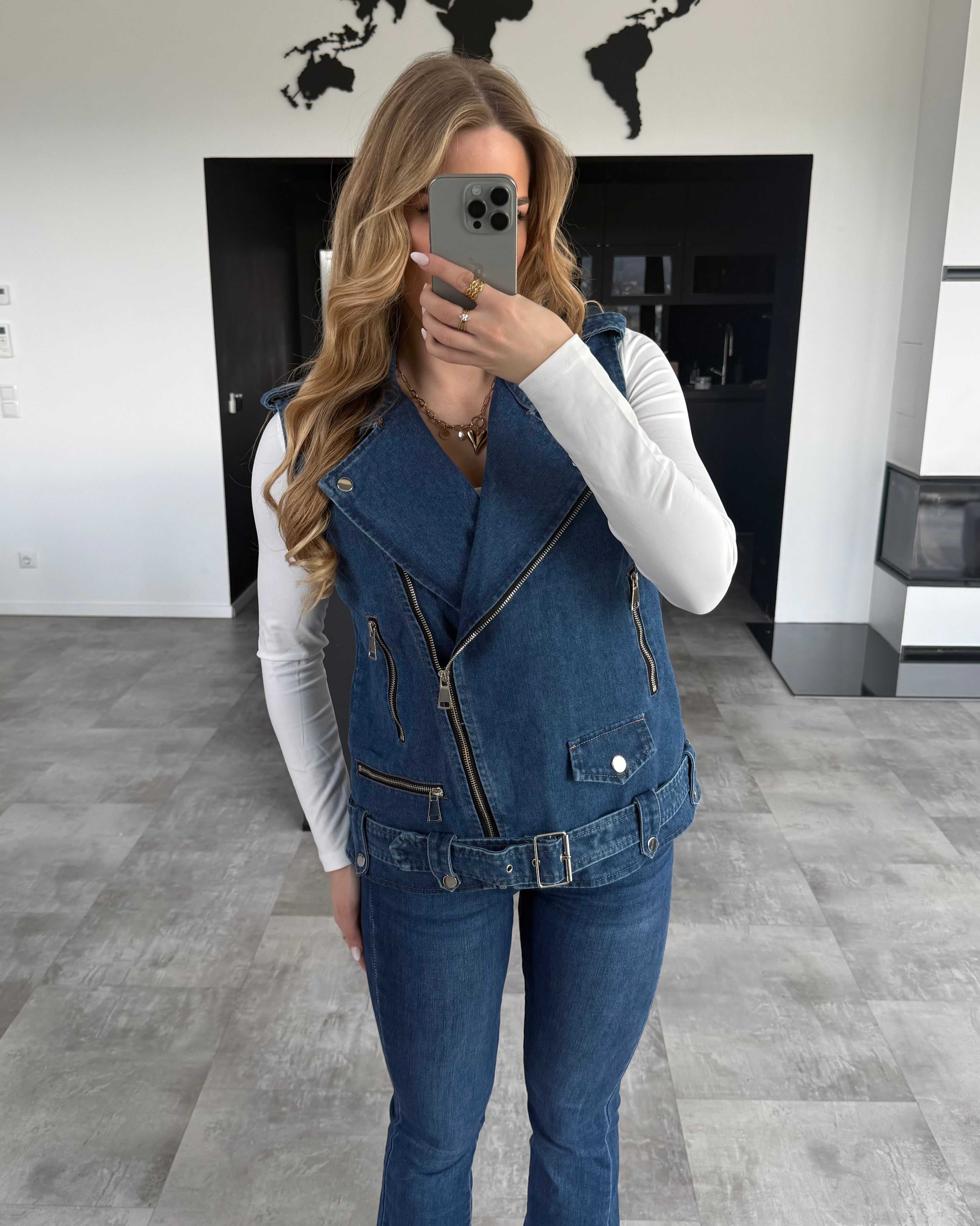 Jeans-Weste “Nelli” Dunkelblau
