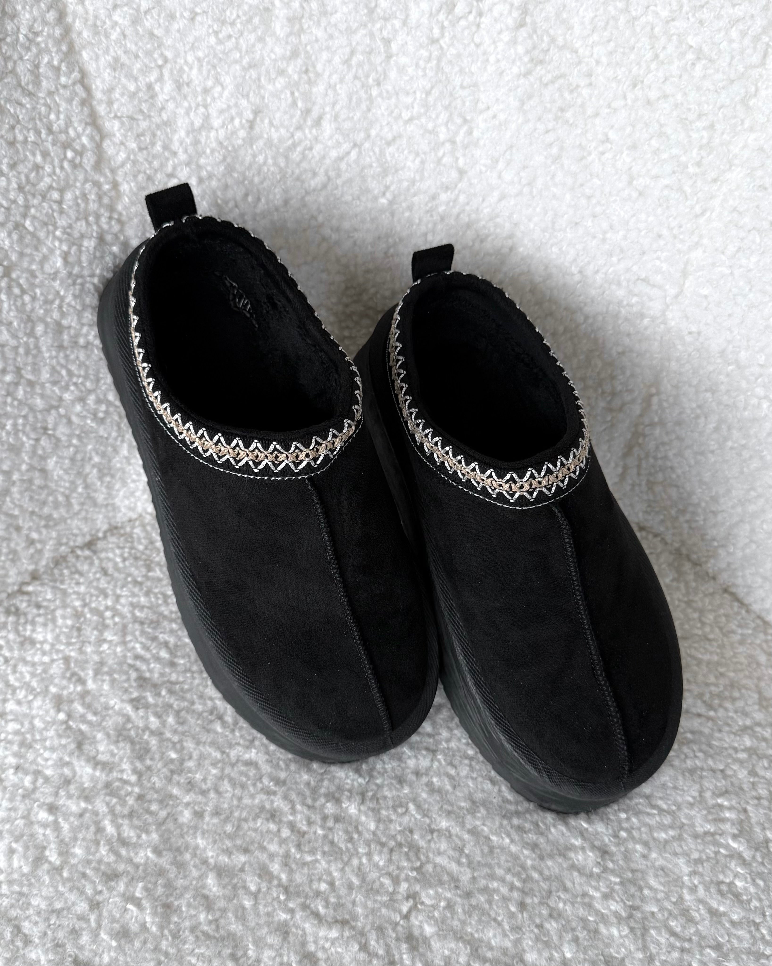Slipper "Hazel“ mit Plateau Schwarz