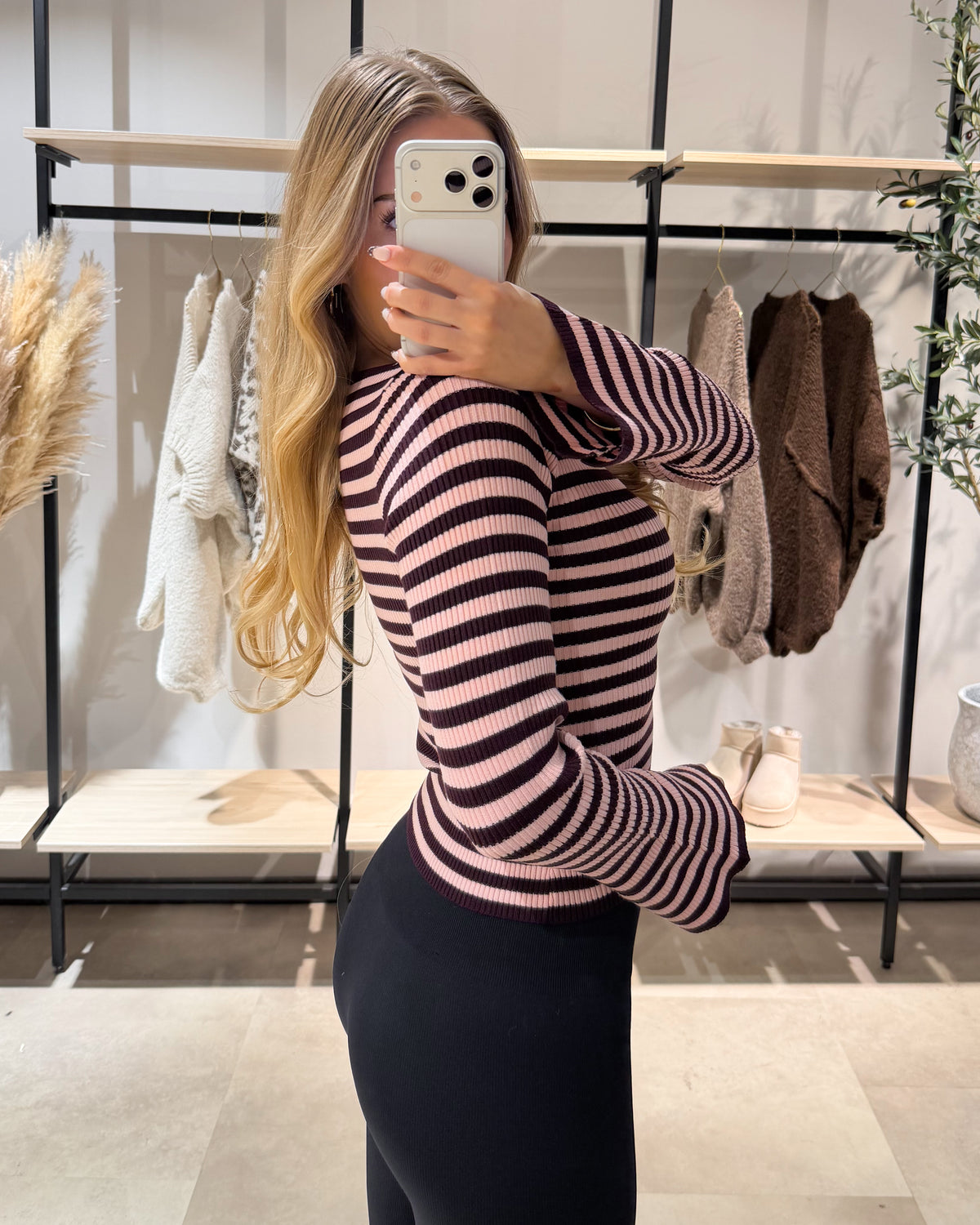 Long Sleeve "Cherry" Gestreift