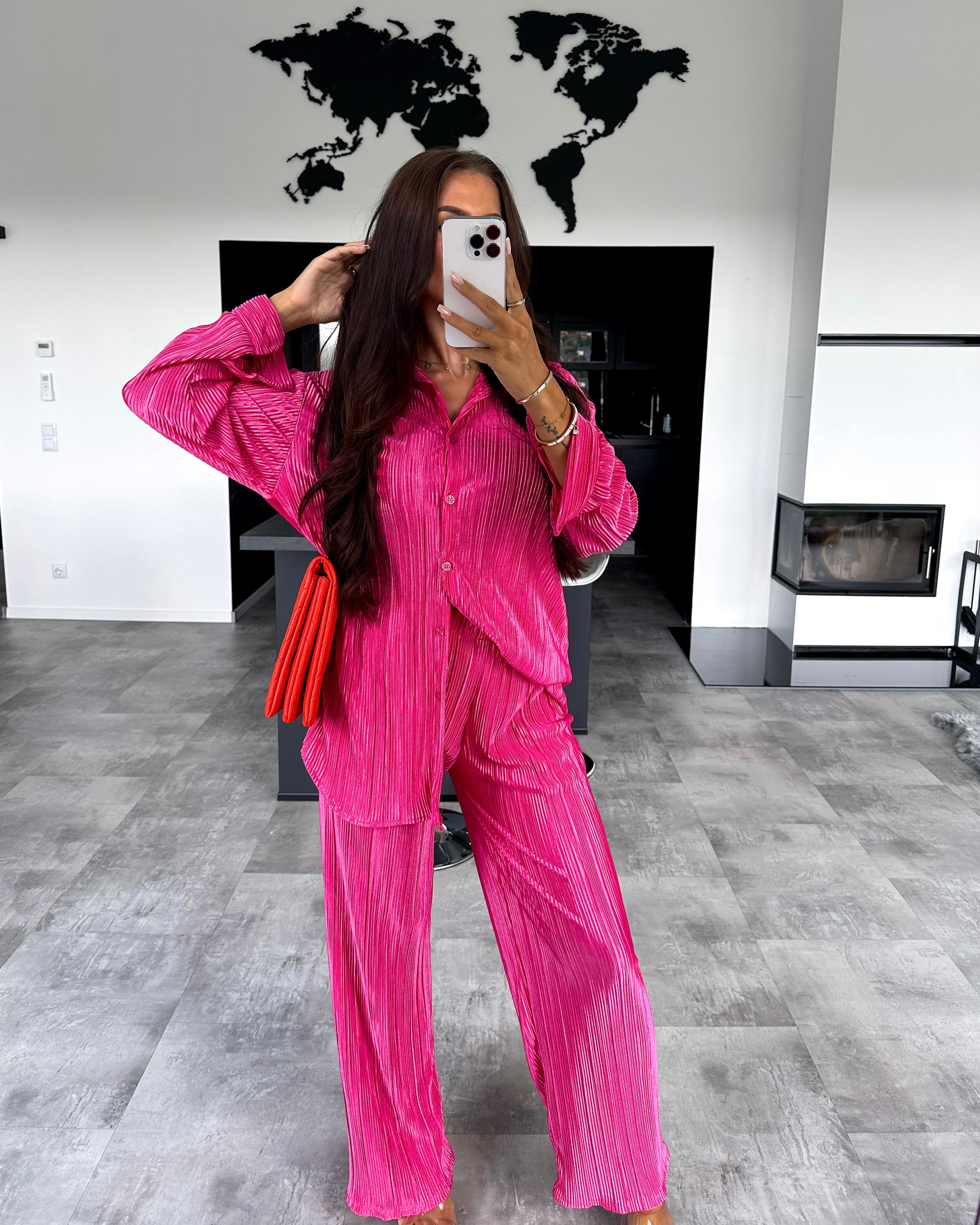 Plissee Zweiteiler Pink