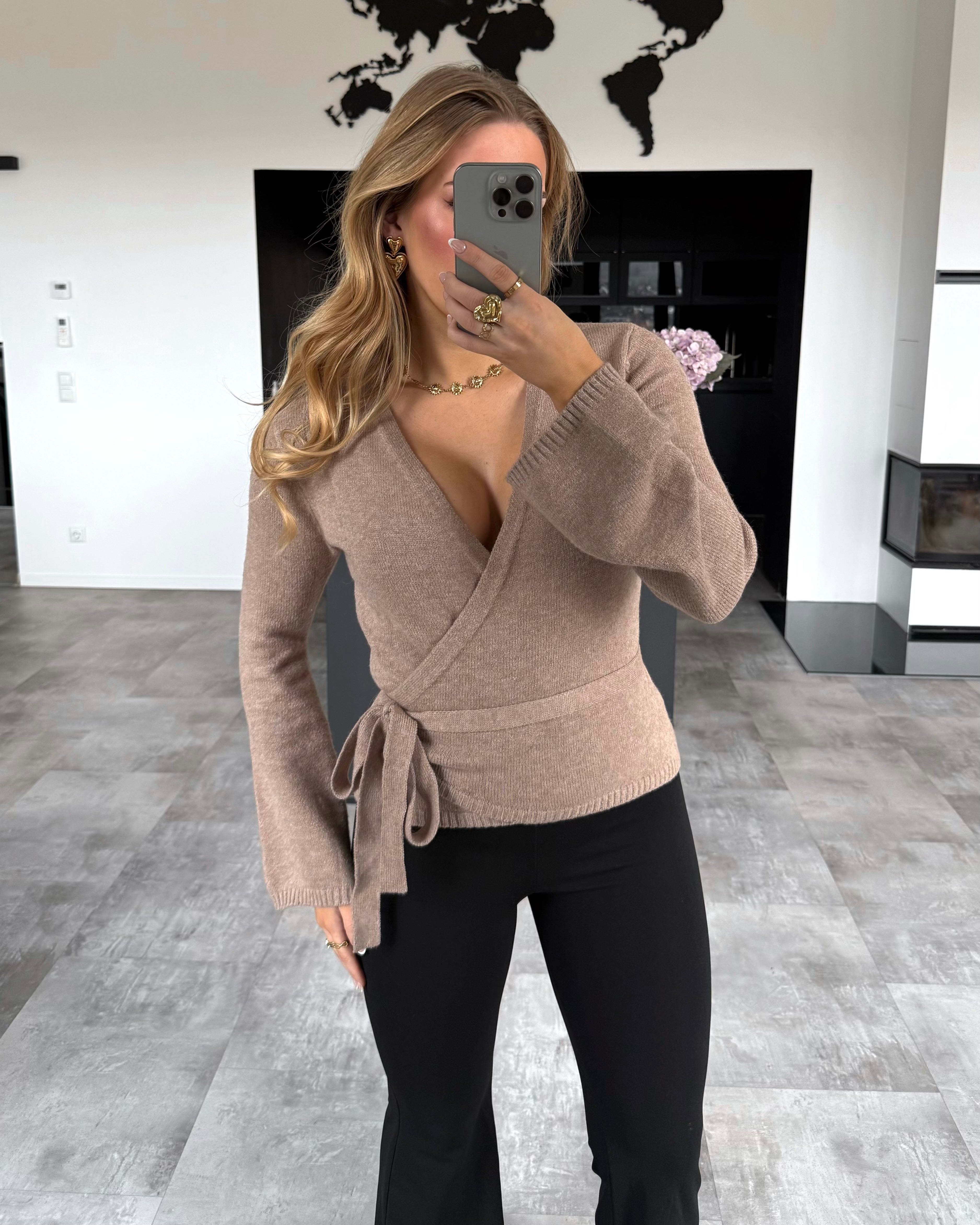 Wickel-Cardigan "Jovie" Taupe