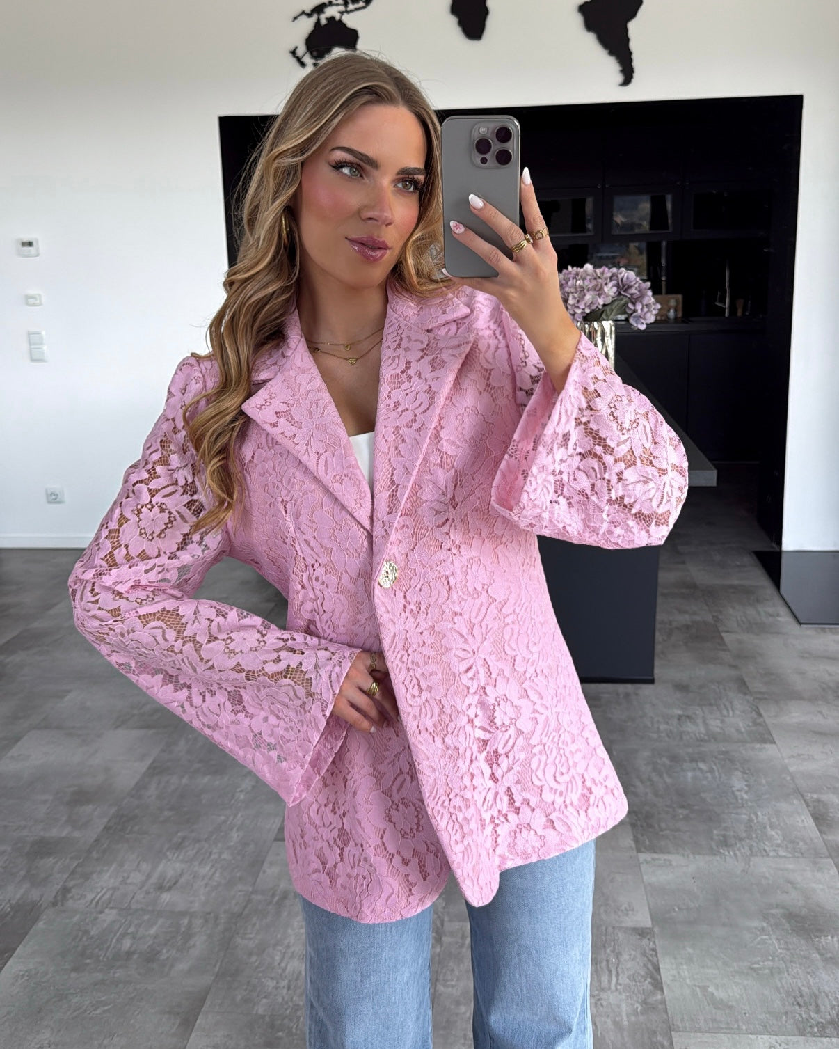 Blazer “Camilla” mit Spitze Rosa