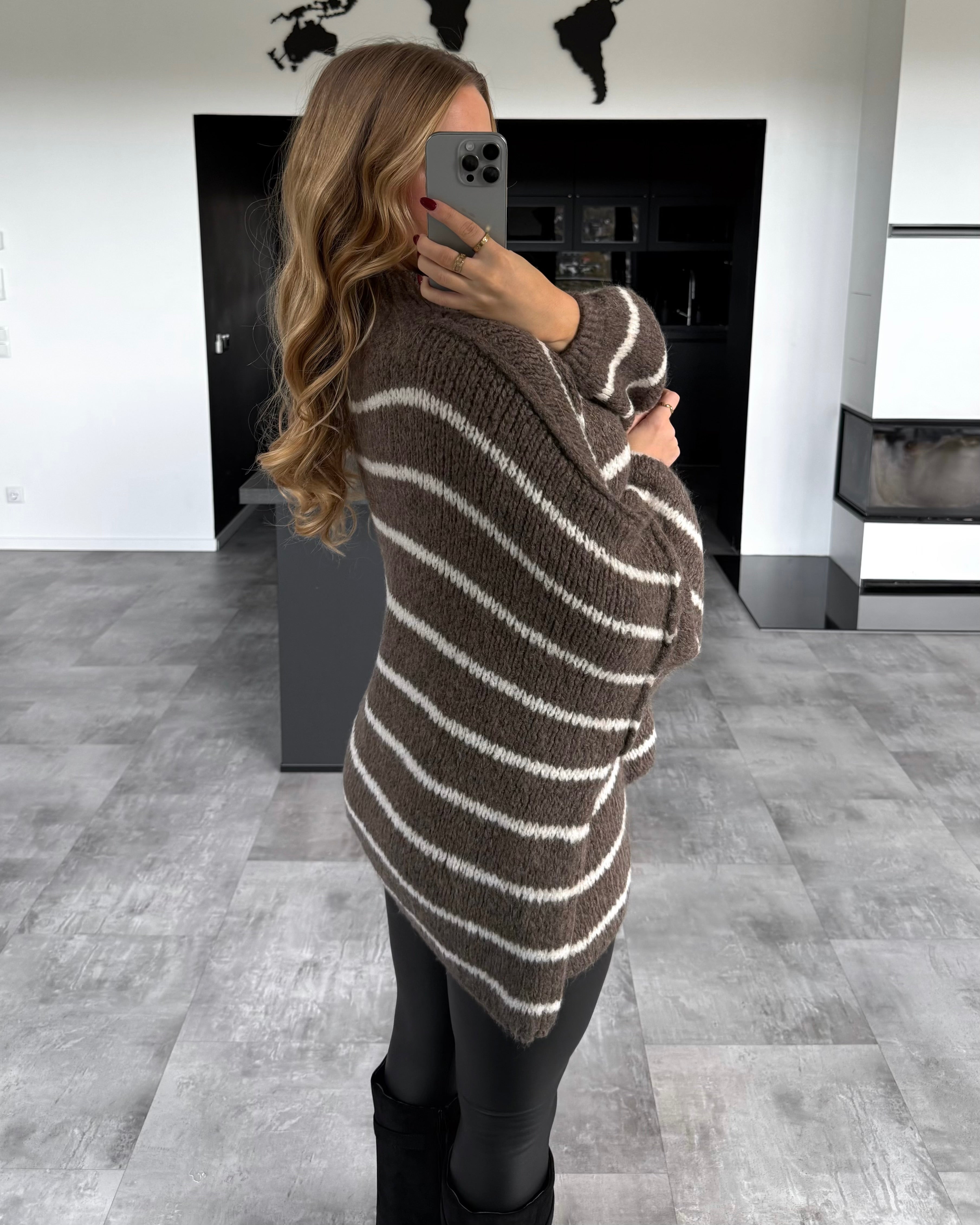 Pullover “May” Braun-Weiß