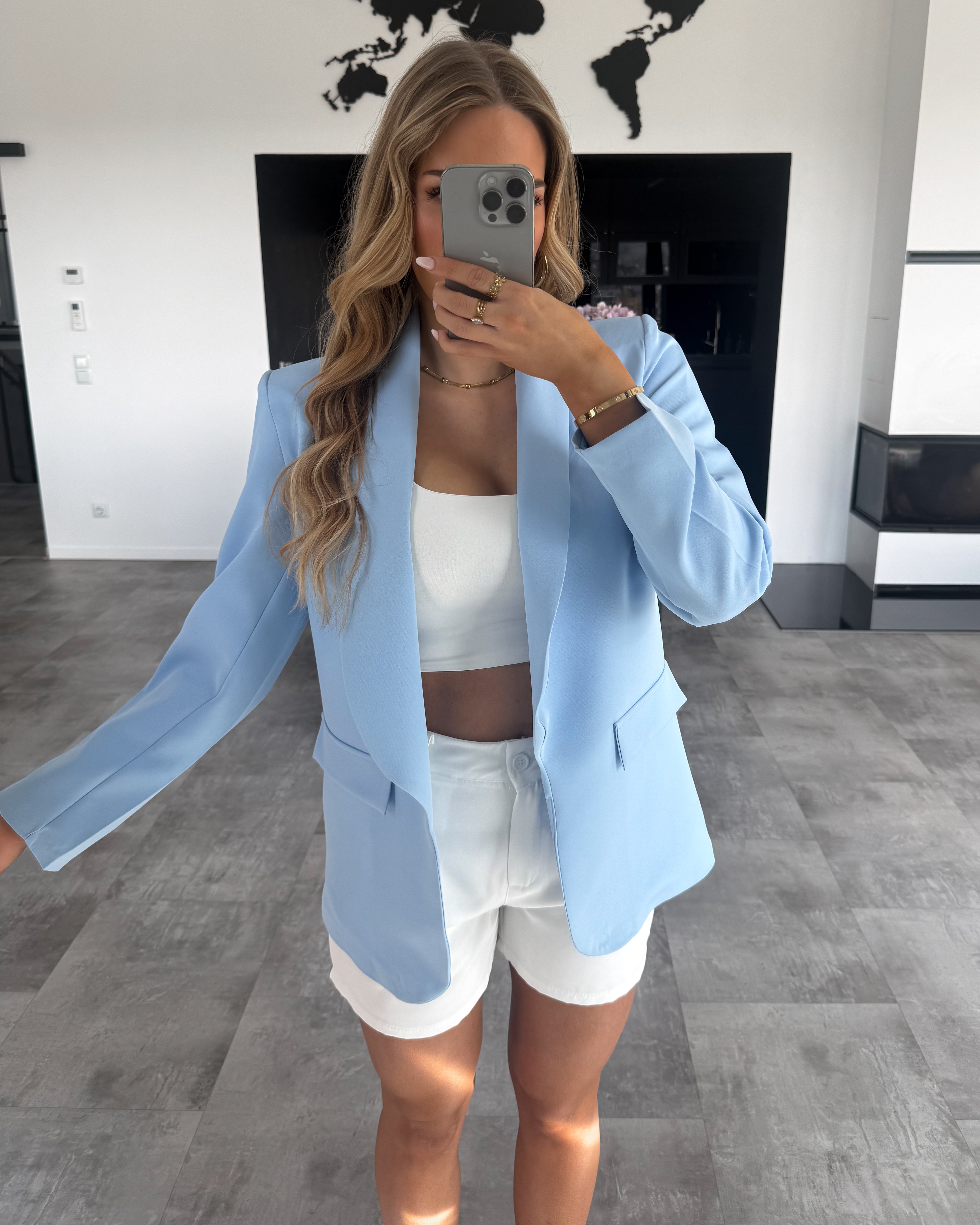 Blazer “Estella” Hellblau