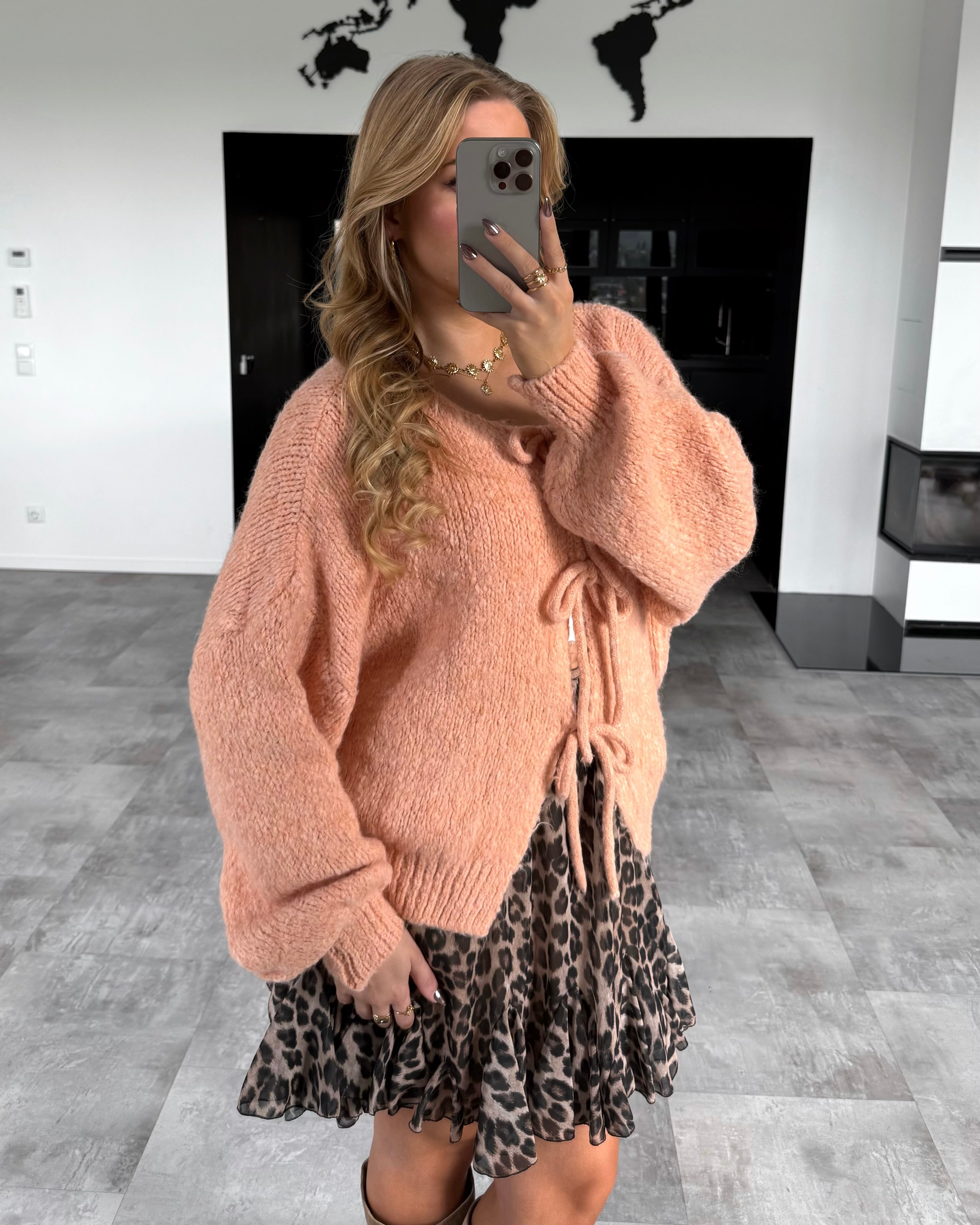 Knoten-Cardigan "Mavie" Apricot