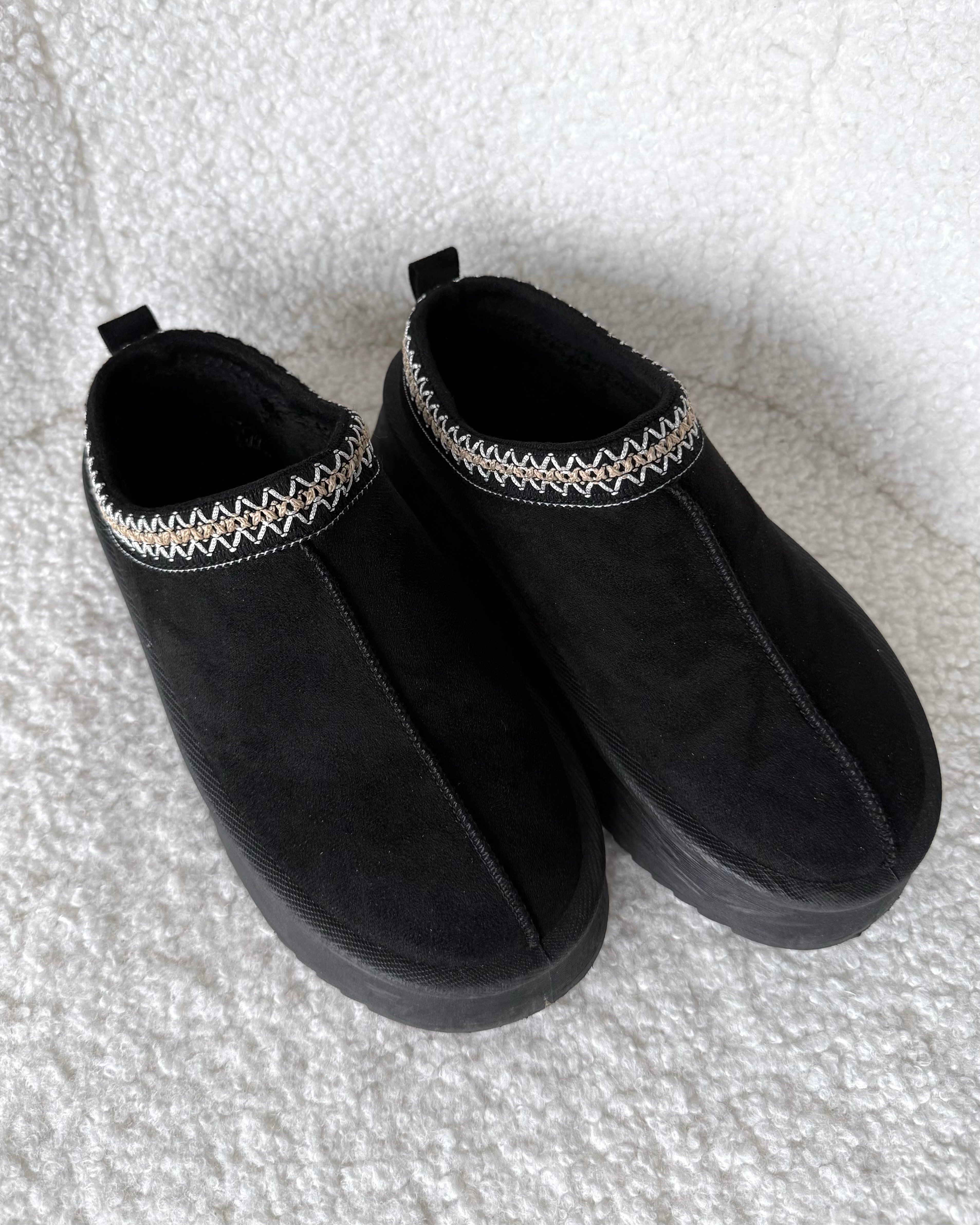 Slipper "Hazel“ mit Plateau Schwarz