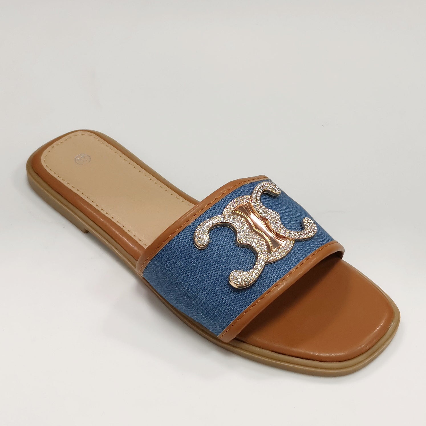 Pantolette "Zoe" Blau