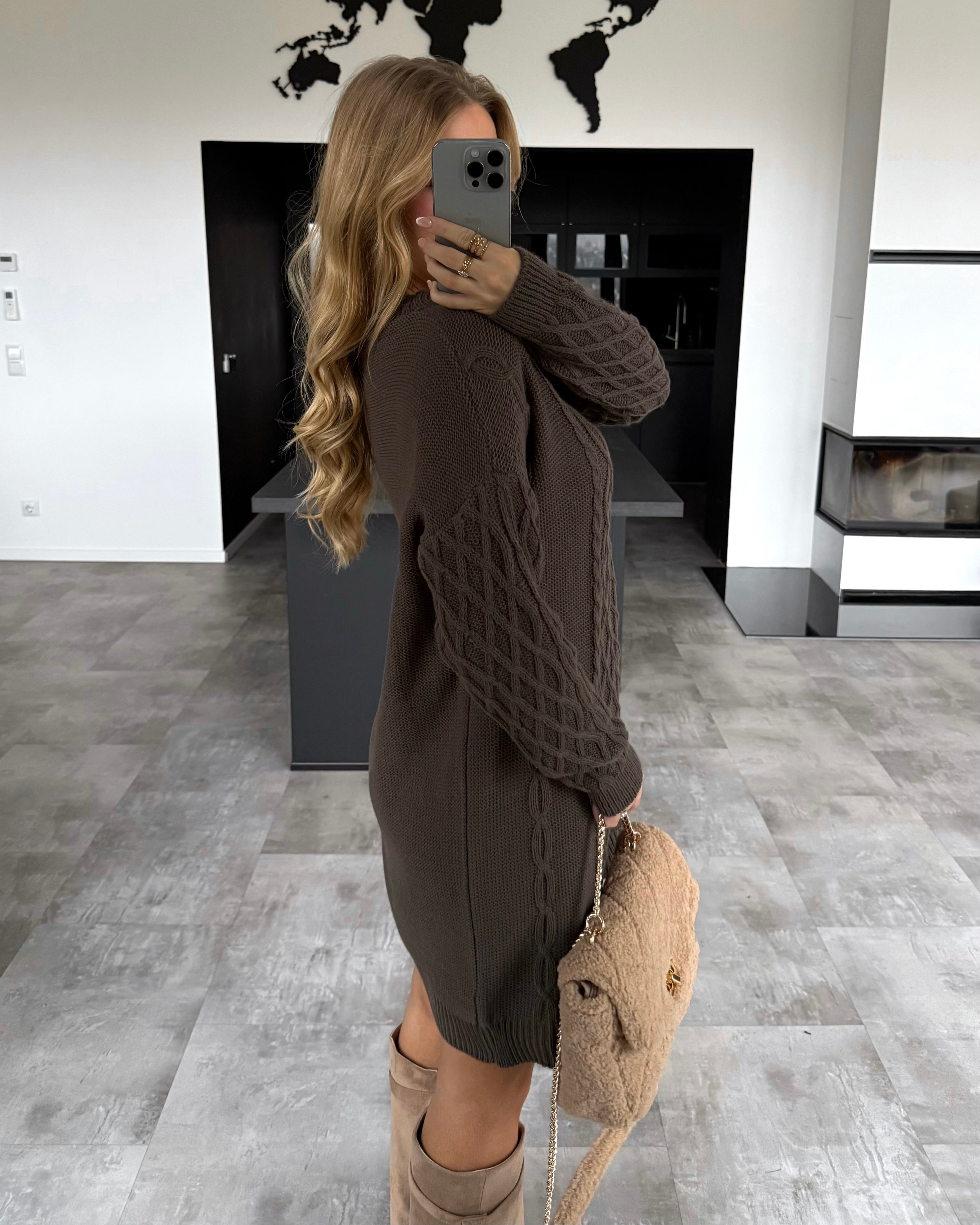 Strickkleid “Eden” Braun