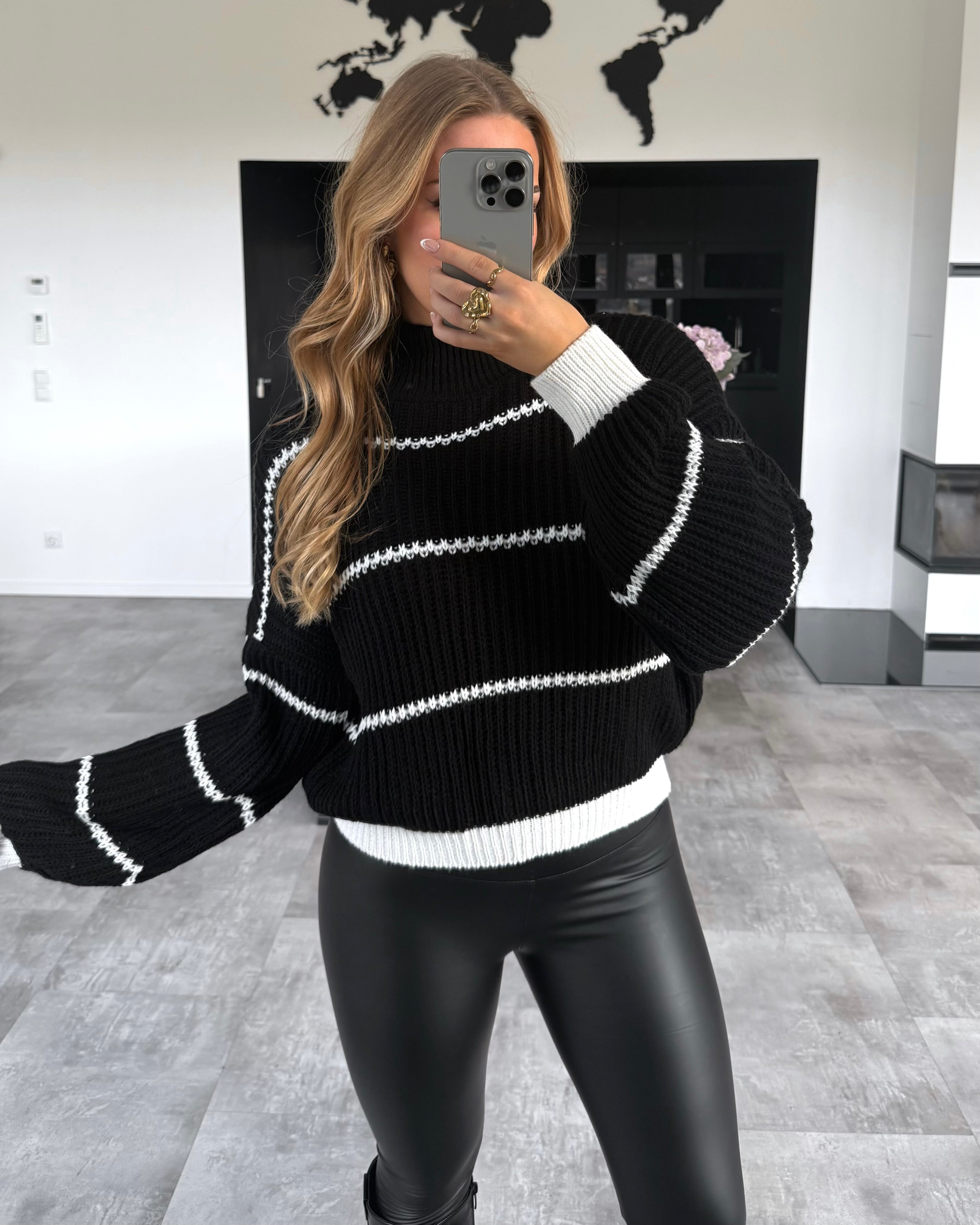 Pullover "Shirley" Schwarz-Weiß