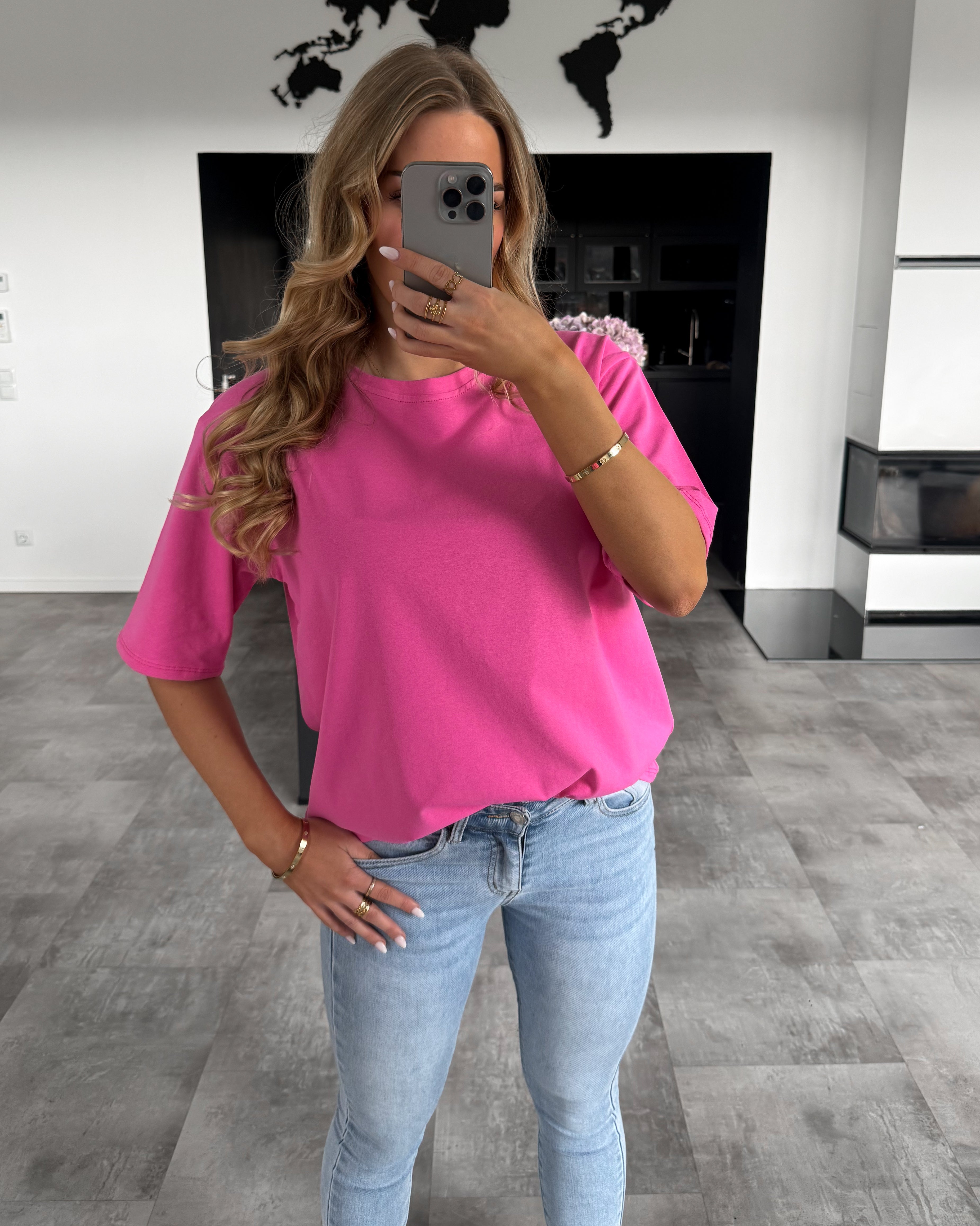 Baumwoll T-Shirt "Becky" Pink