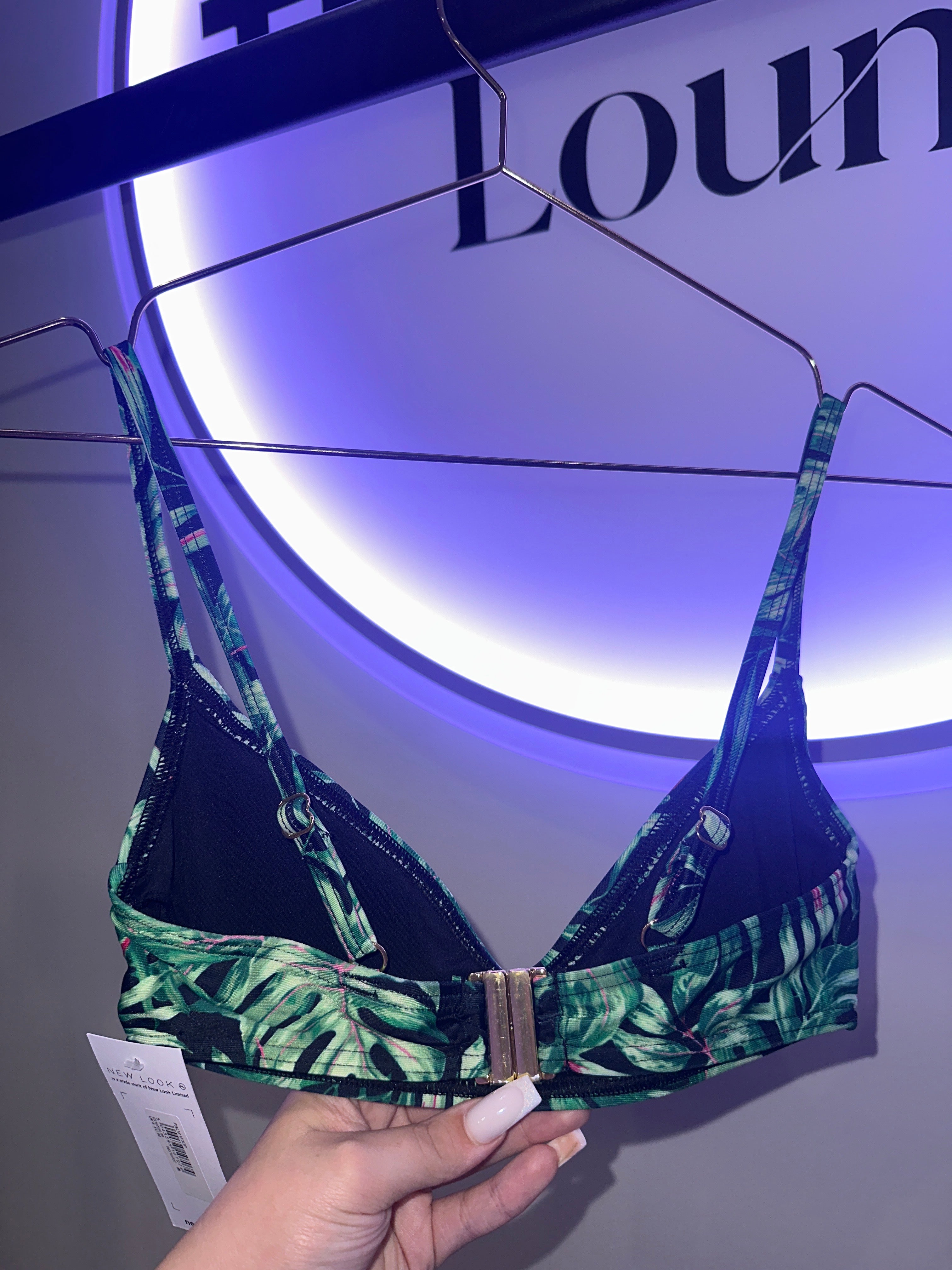 EINZELSTÜCK Bikini Oberteil Grün Muster #94