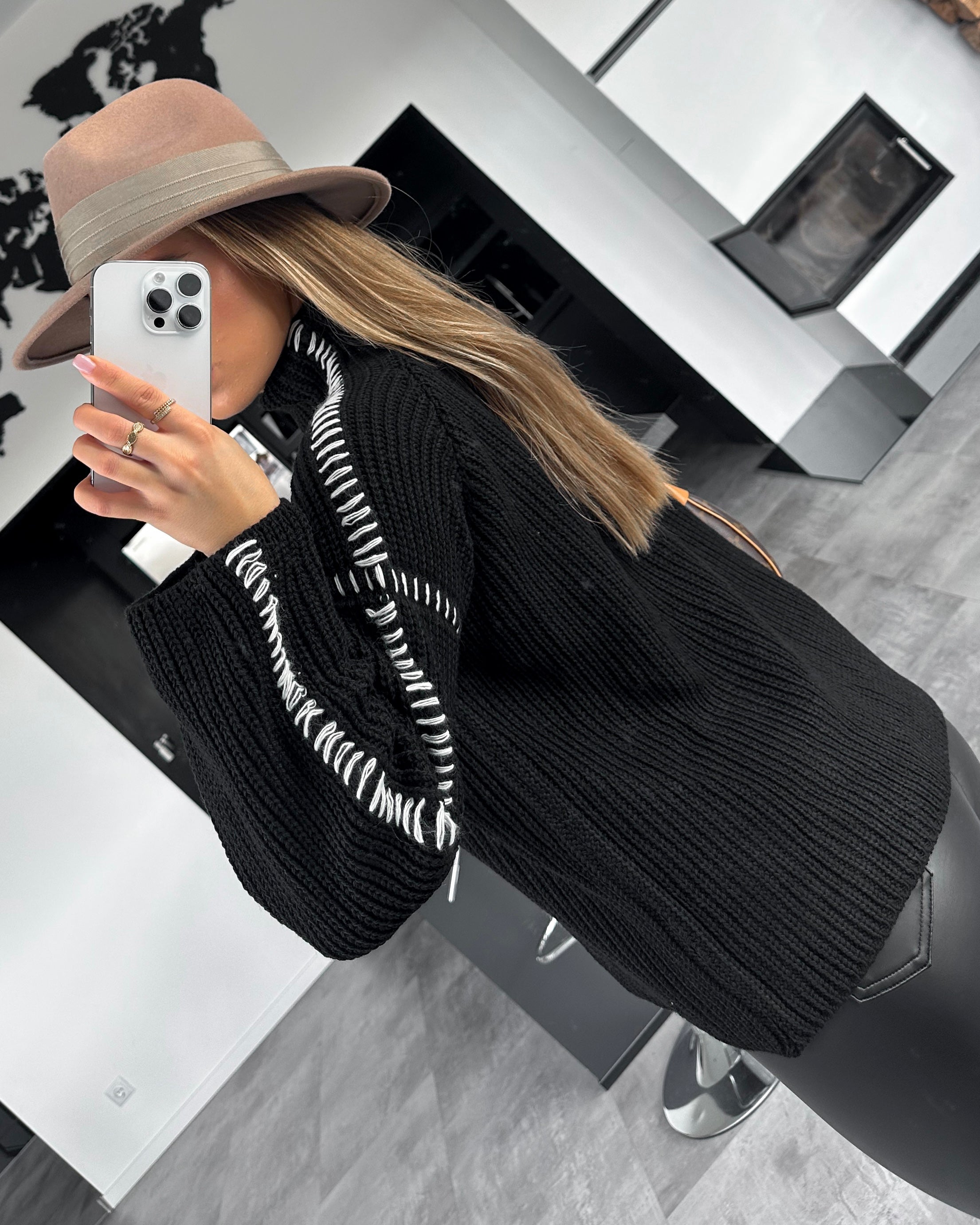 Strickpullover "Mila" Schwarz