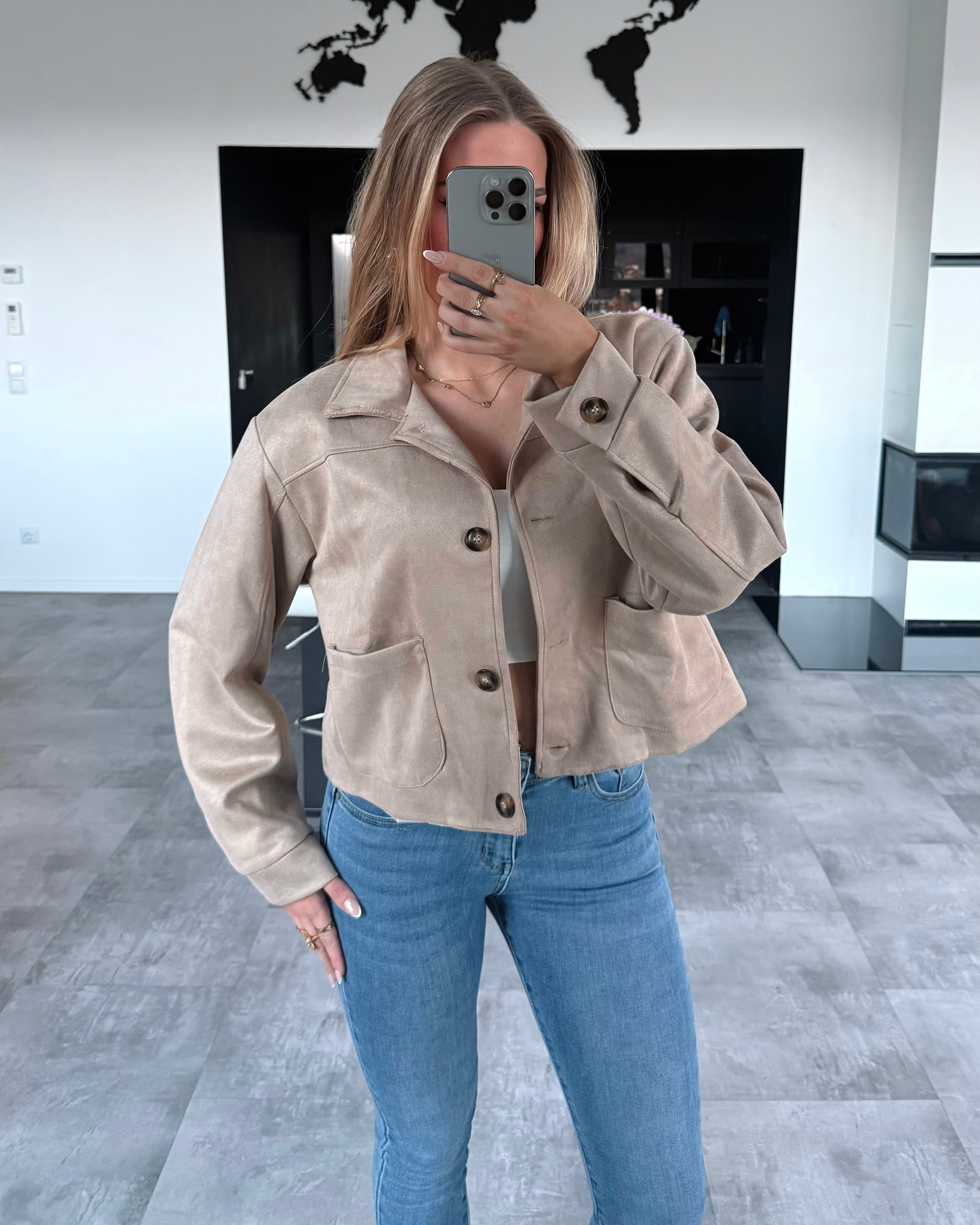 Kurzmantel „Adeline“ Beige