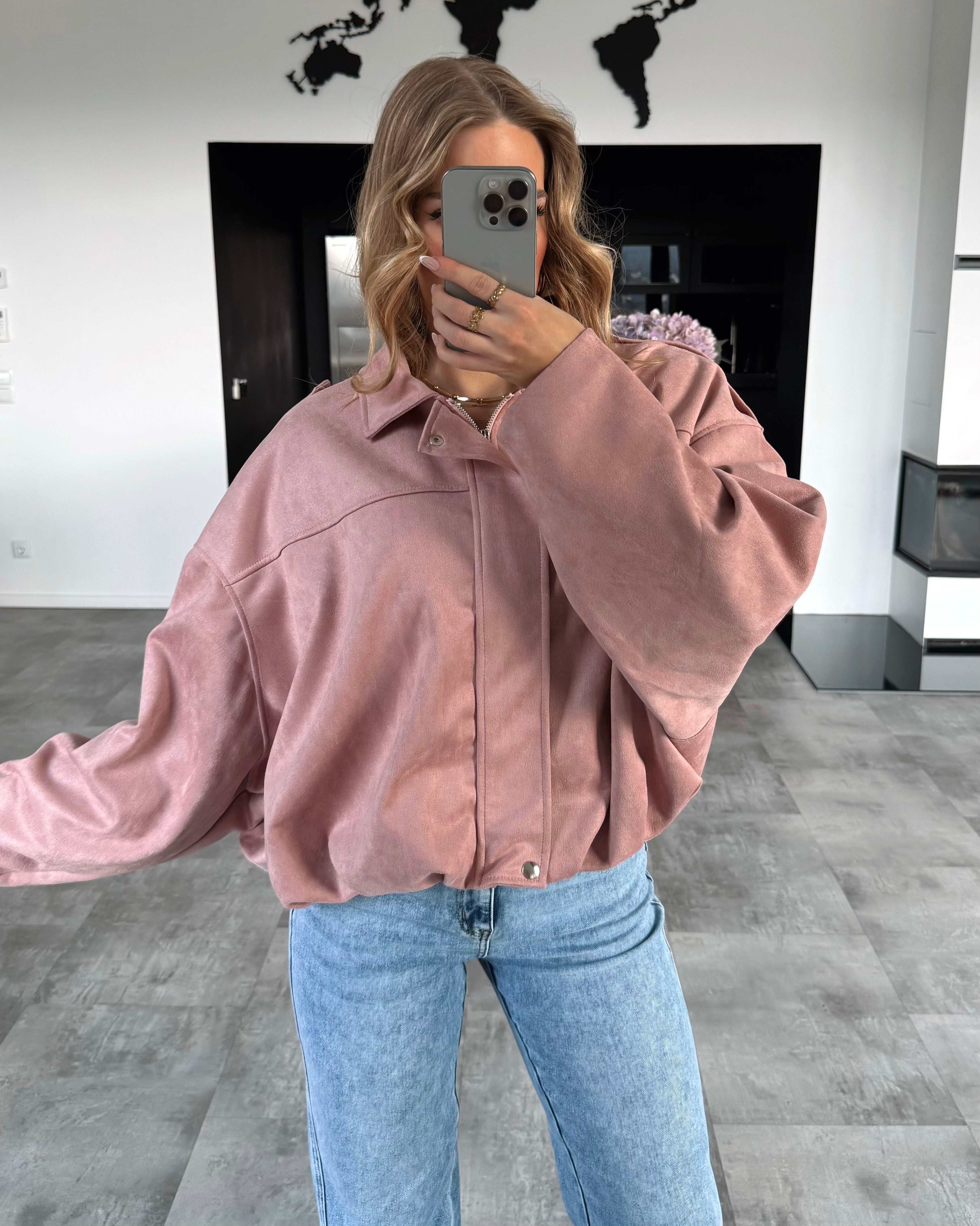 Suede Jacke “Romy” Altrosa