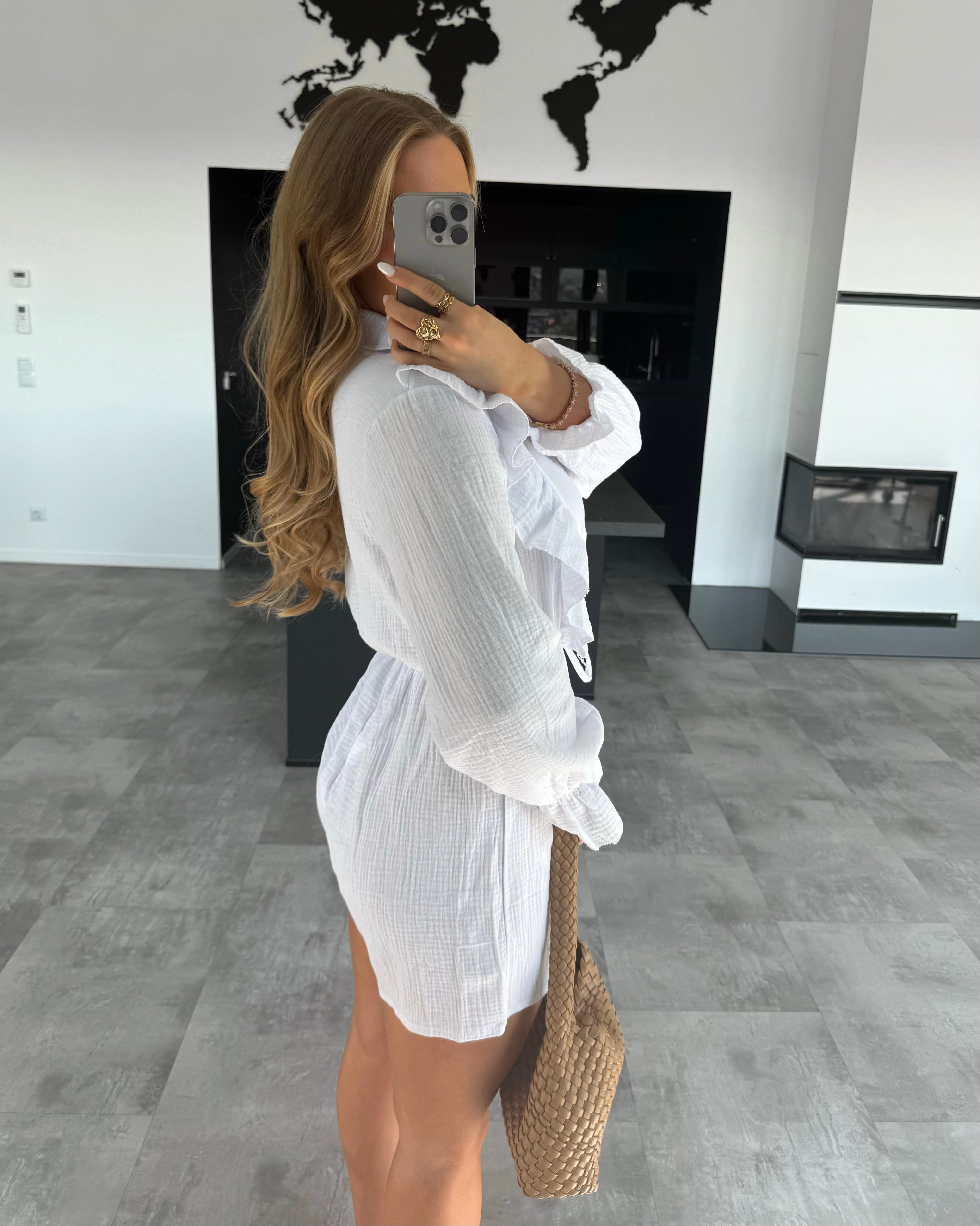 Musselin Jumpsuit „Tiara“ Weiß