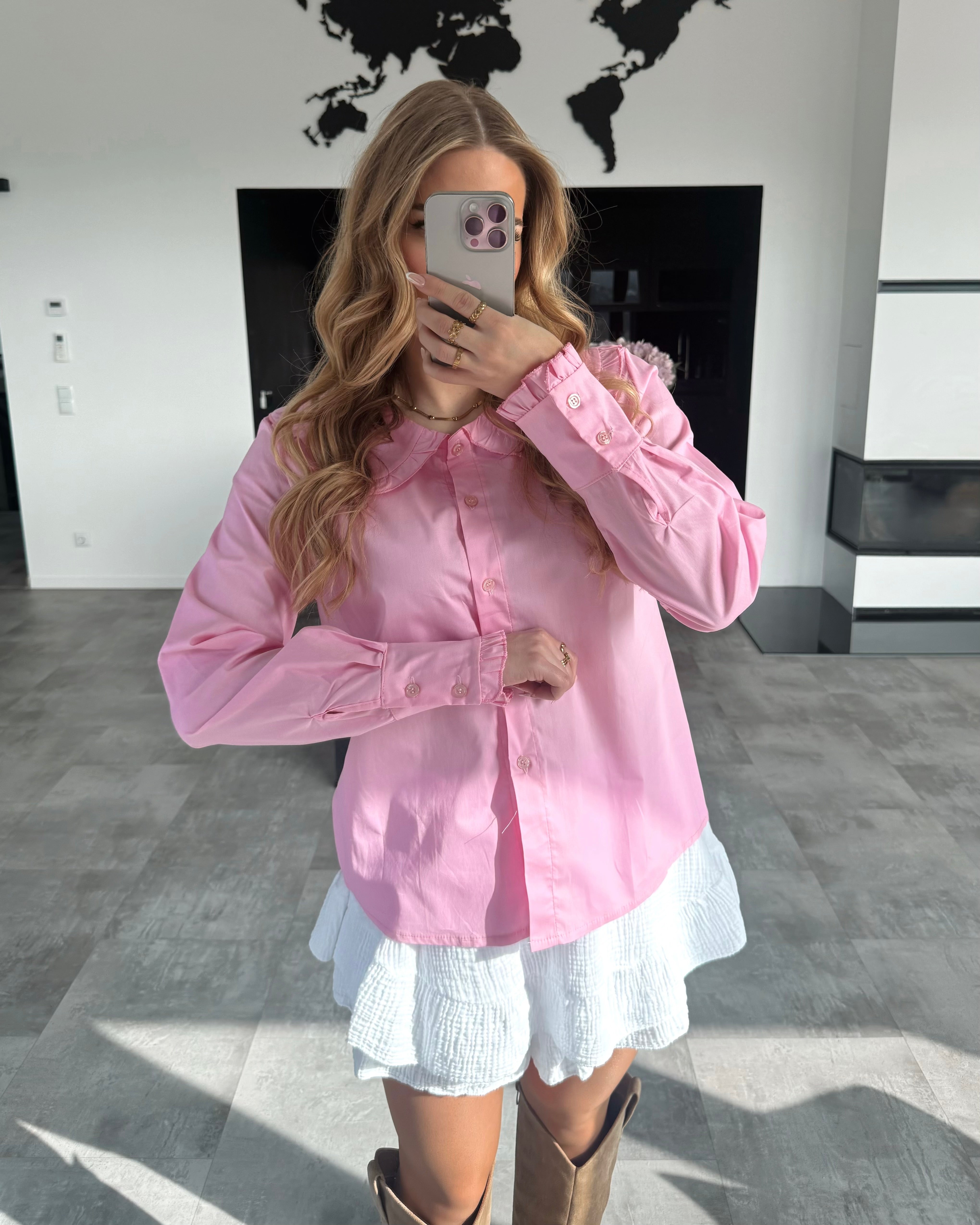 Bluse "Everly" Bubblegum Rosa