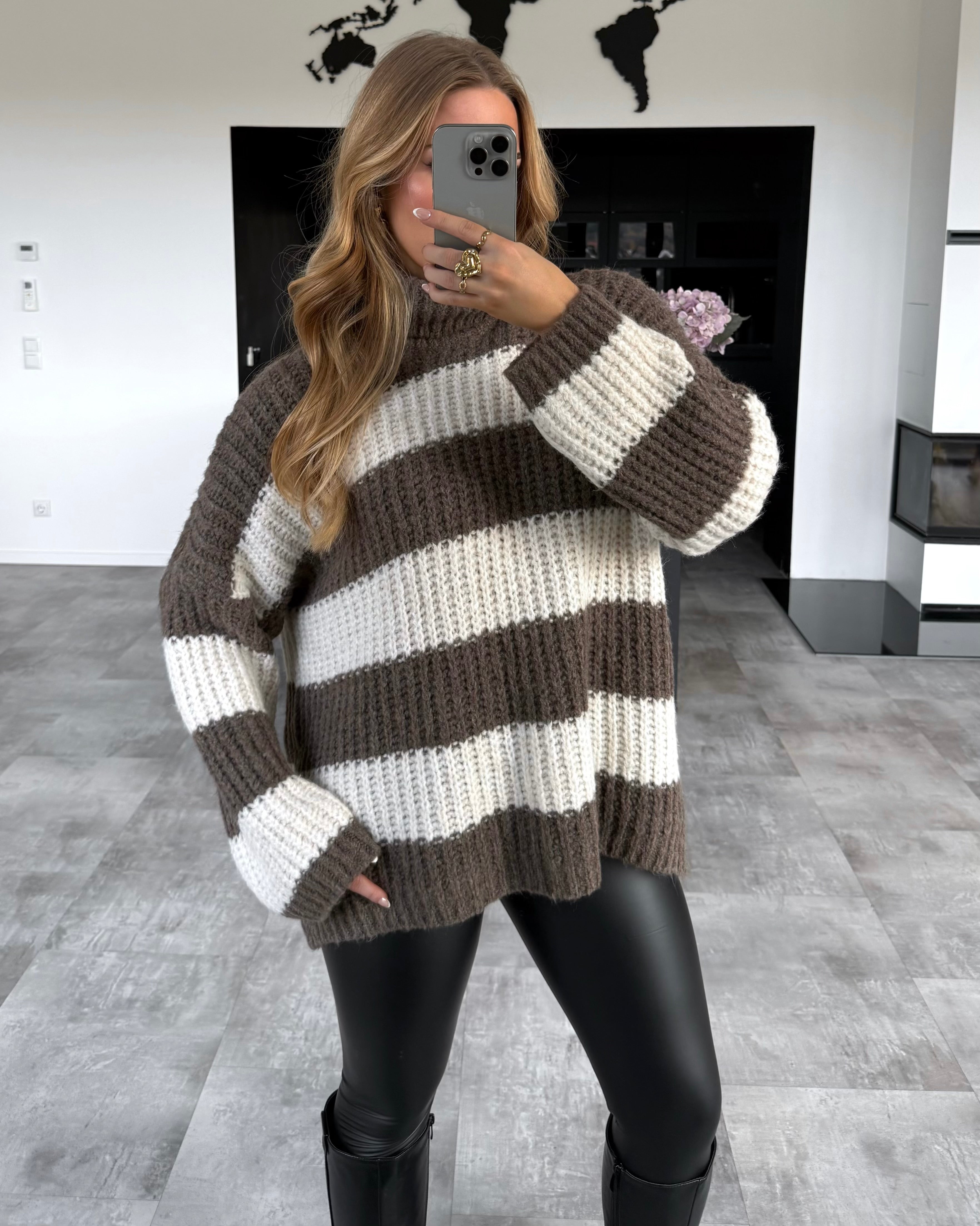 Pullover “Vivia“ Braun-Ecru