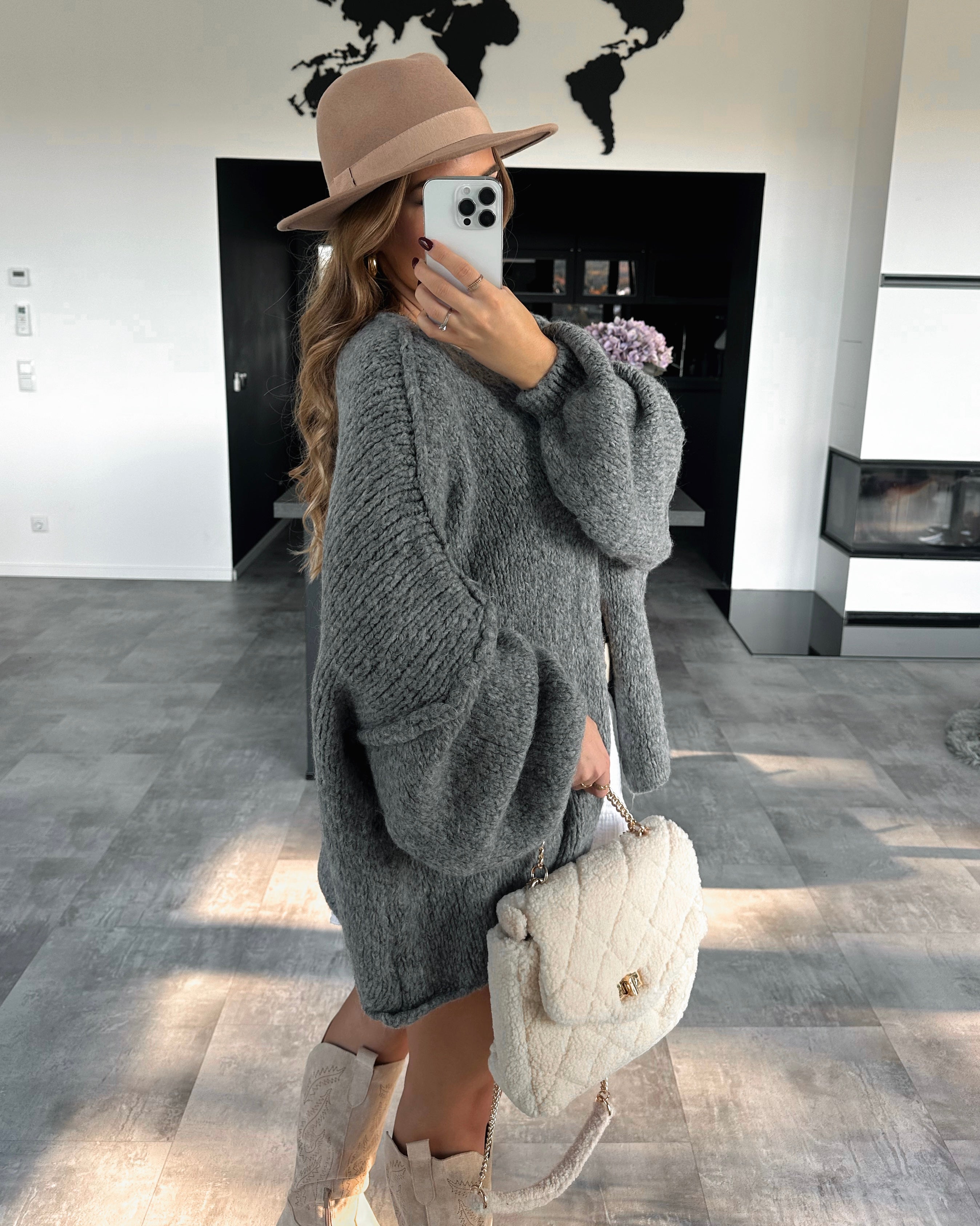 Cardigan “Livy” Dunkelgrau
