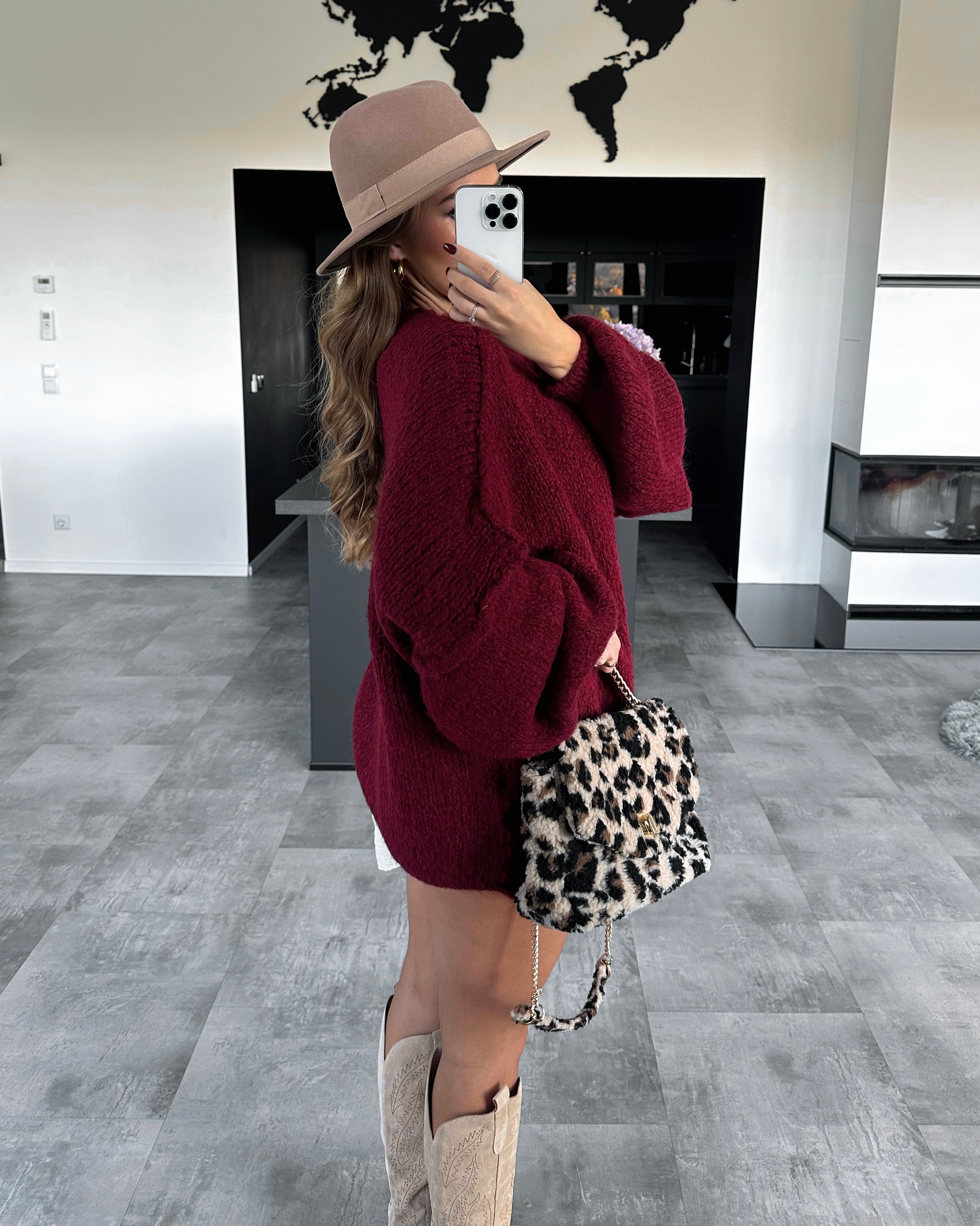 Cardigan “Livy” Bordeaux
