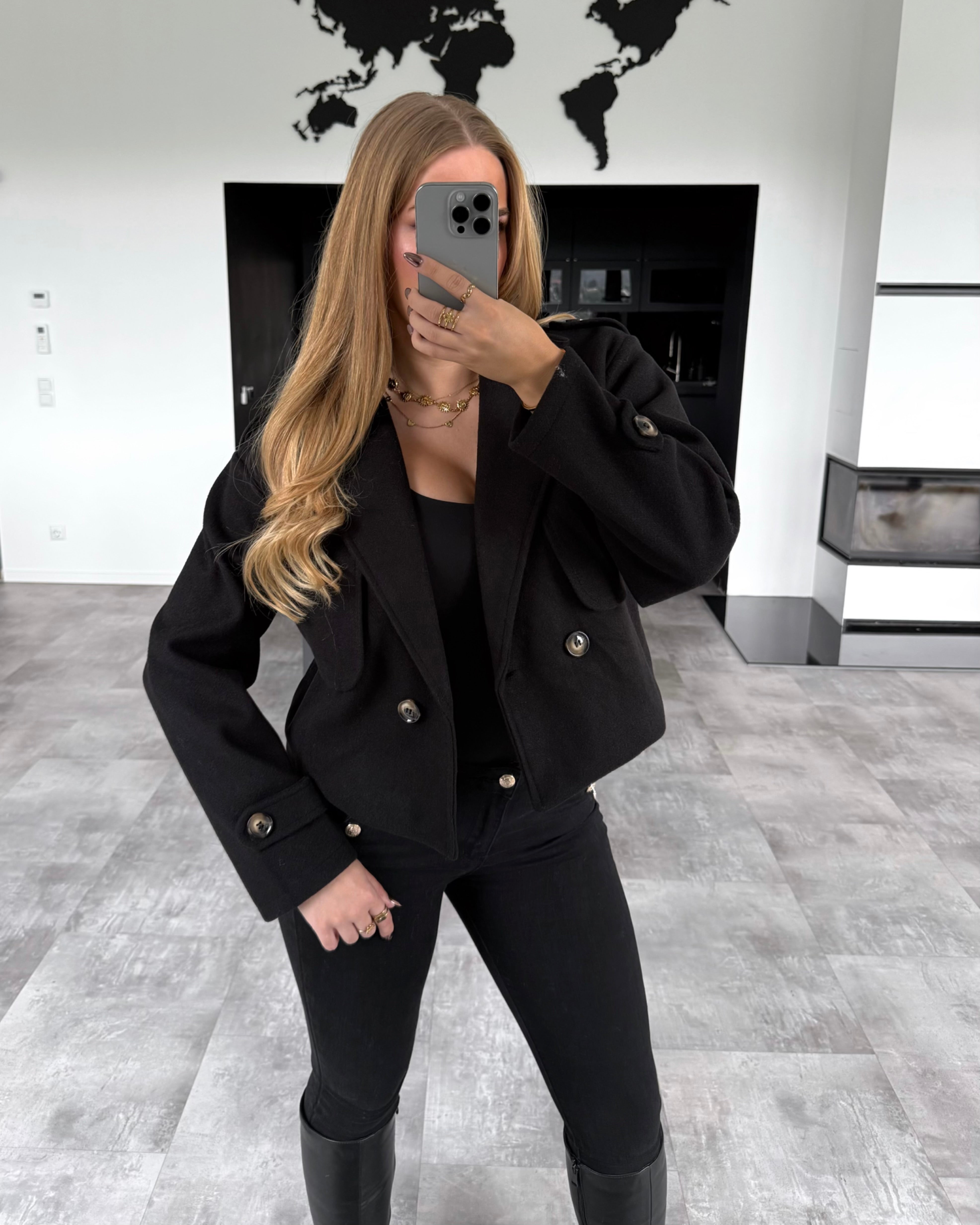 Kurzmantel “Kyla” Schwarz