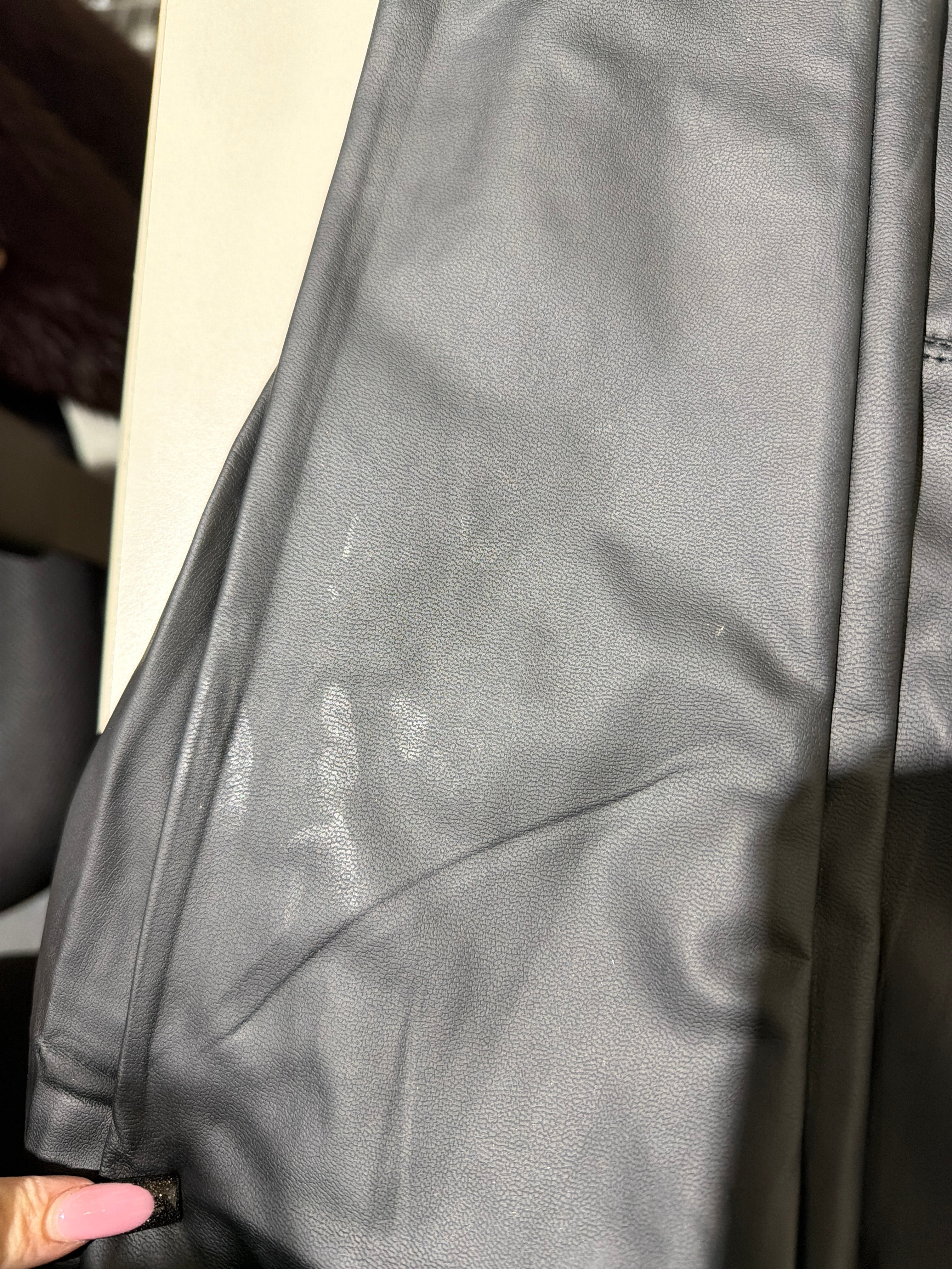 BWARE Lederleggings Gefüttert Schwarz #160