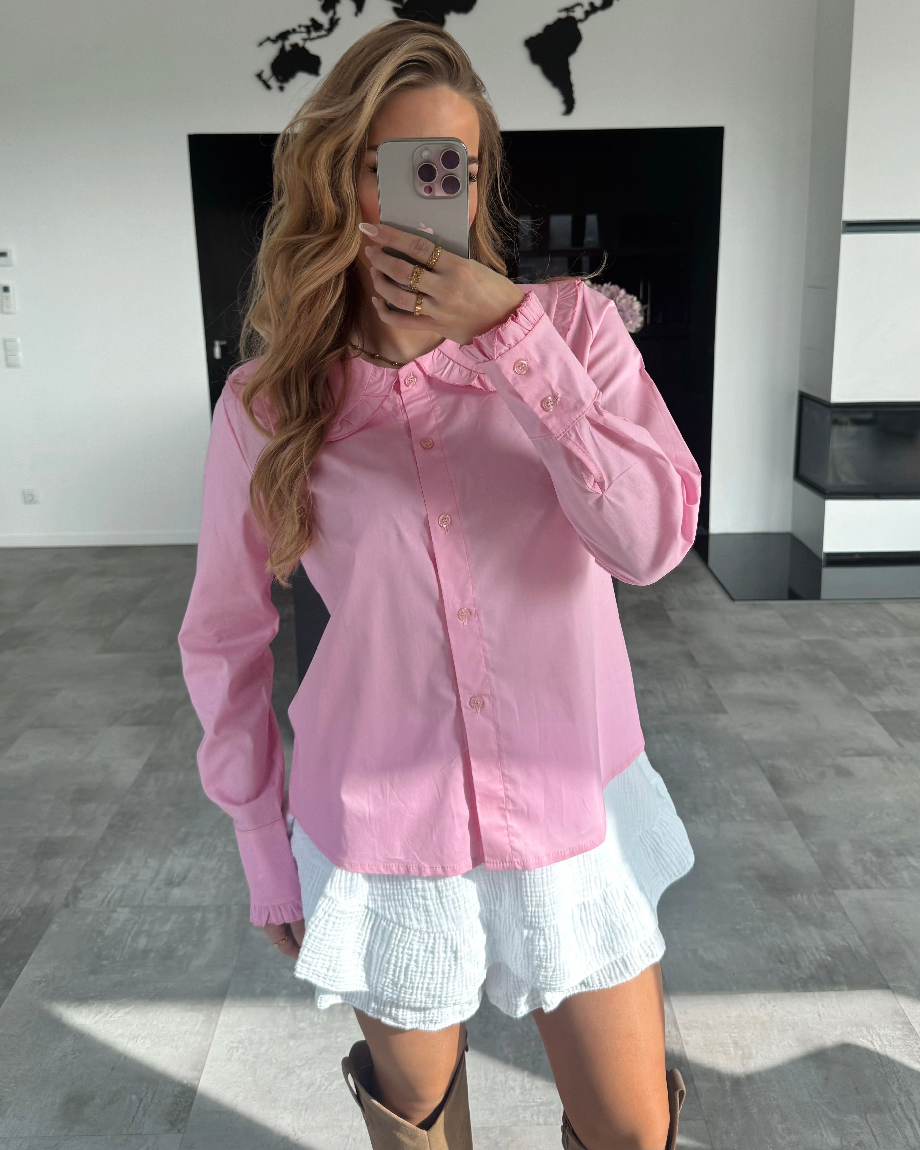 Bluse "Everly" Bubblegum Rosa