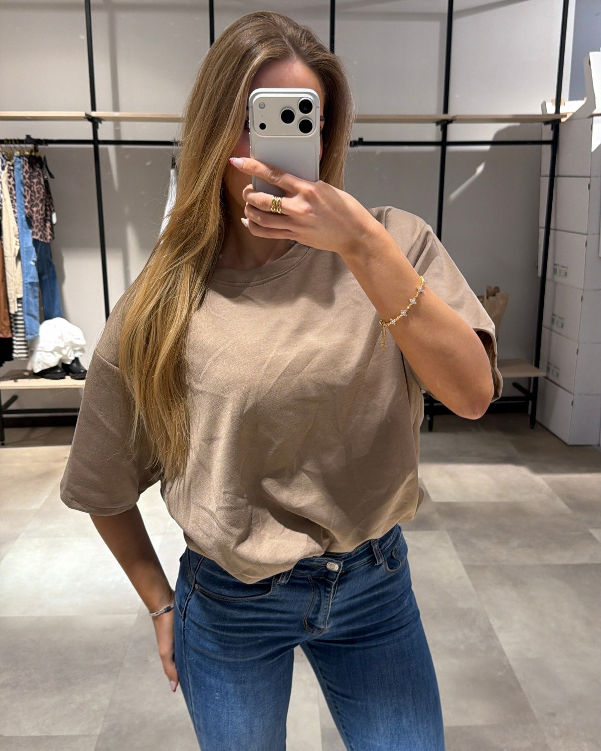 T-Shirt "Leonie" Taupe