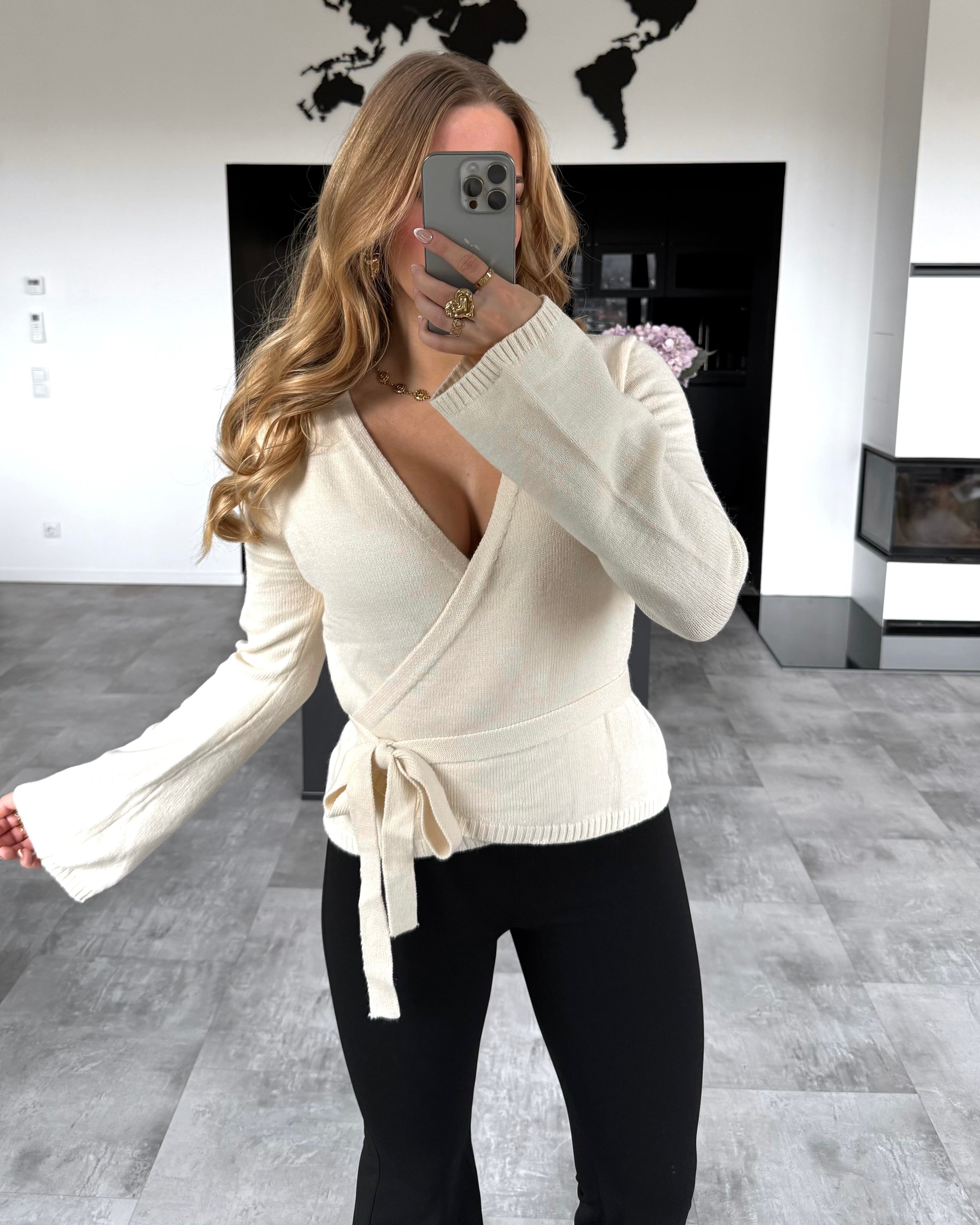 Wickel-Cardigan "Jovie" Ecru