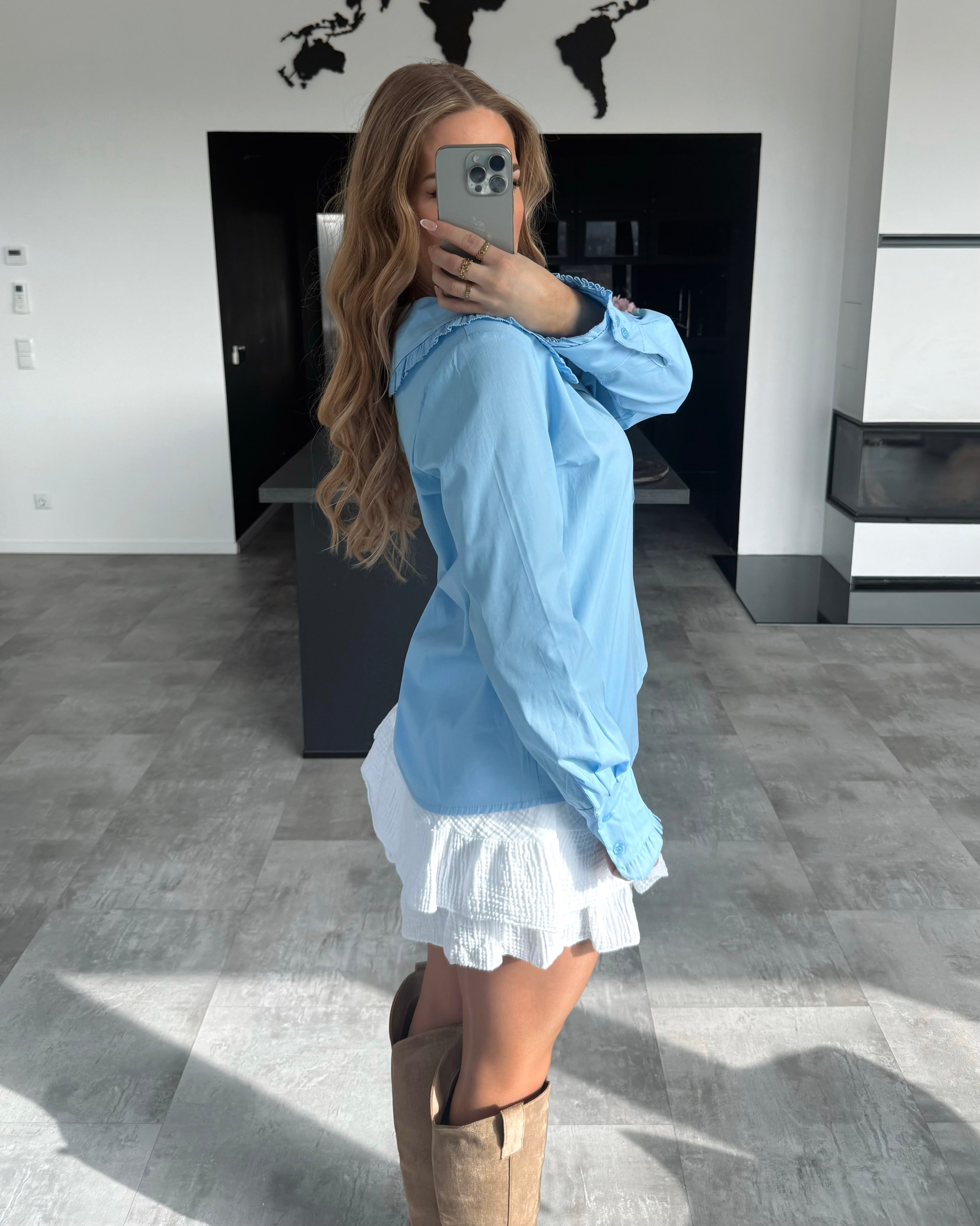 Bluse "Everly" Hellblau