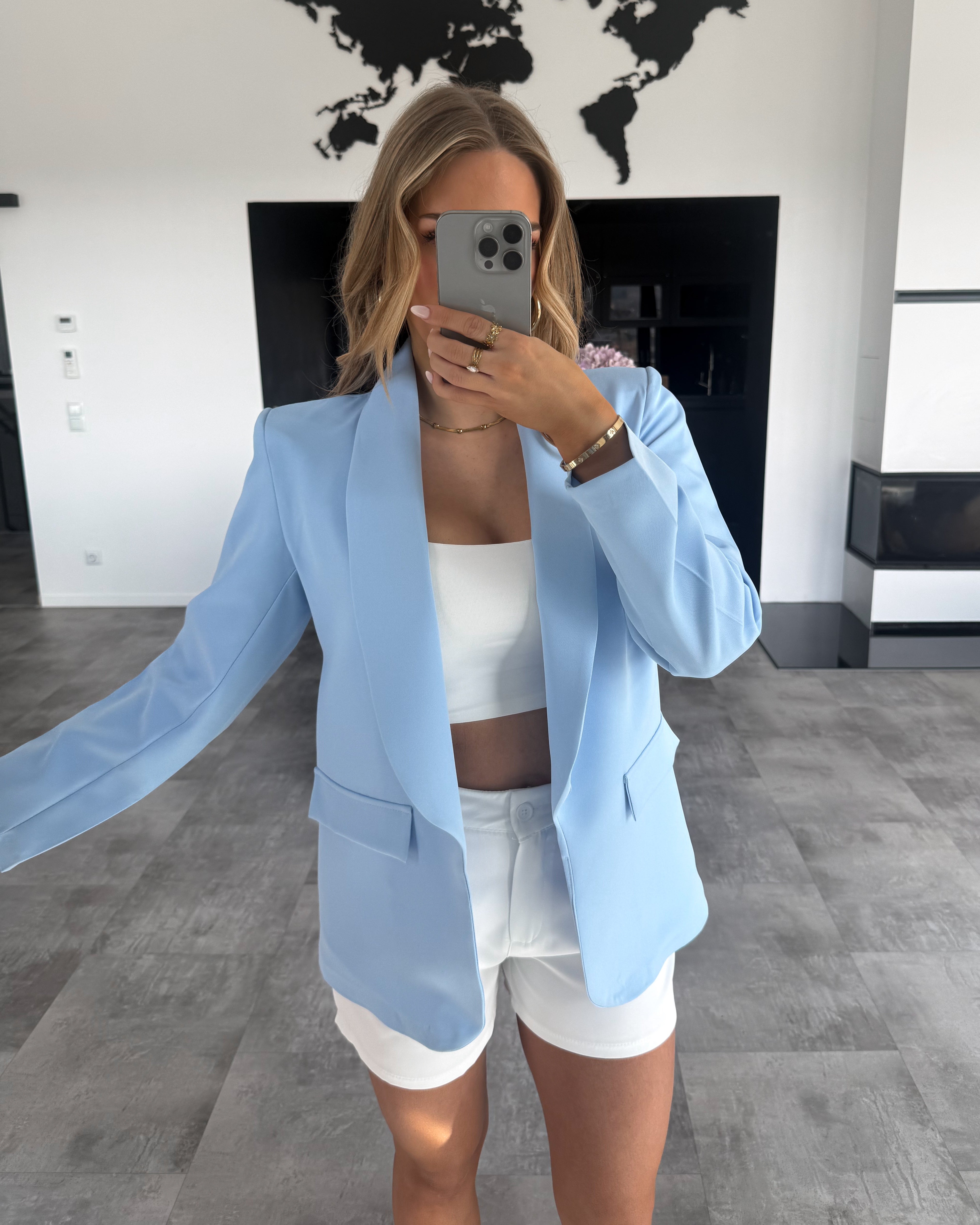Blazer “Estella” Hellblau