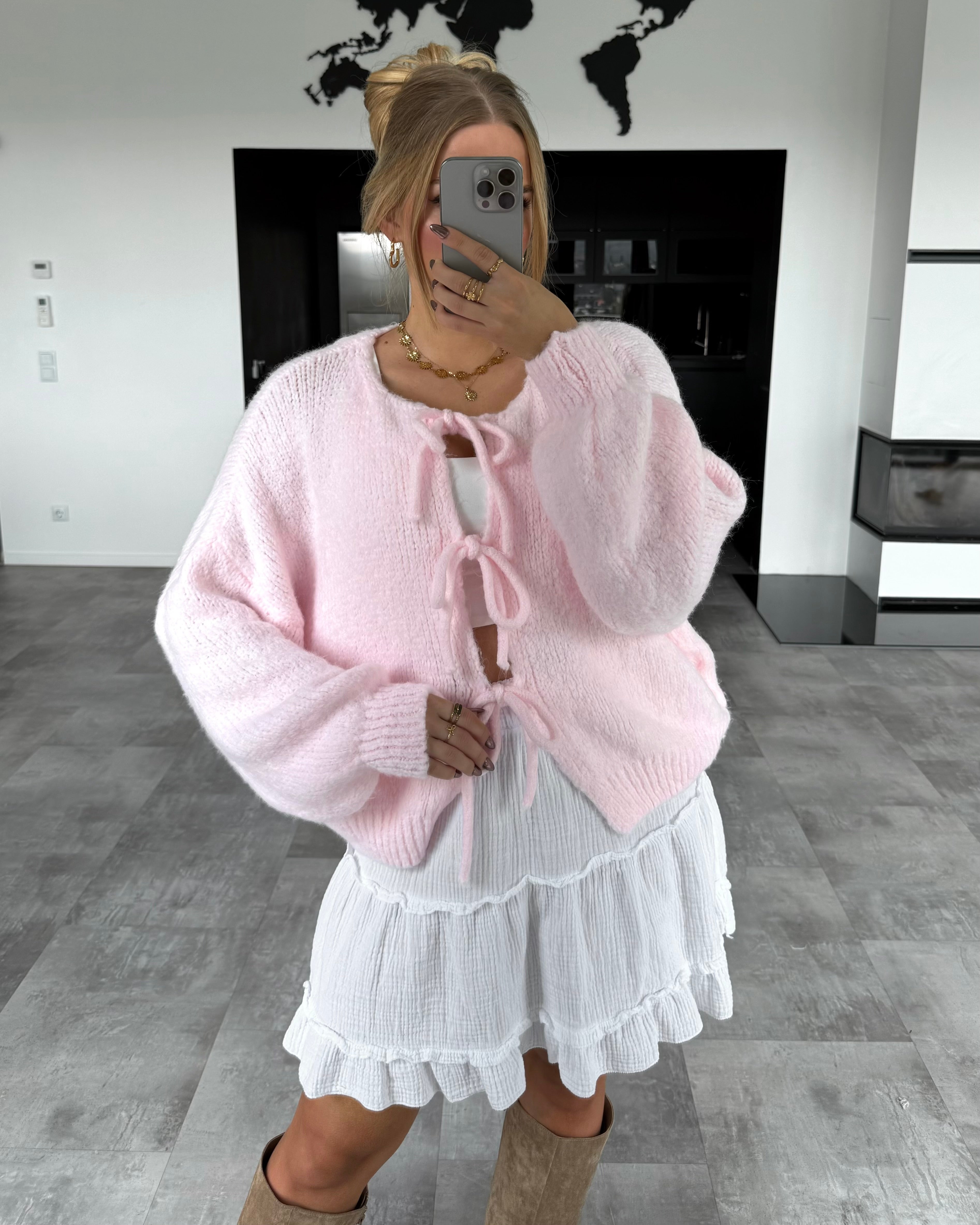 Knoten-Cardigan "Mavie" Babyrosa