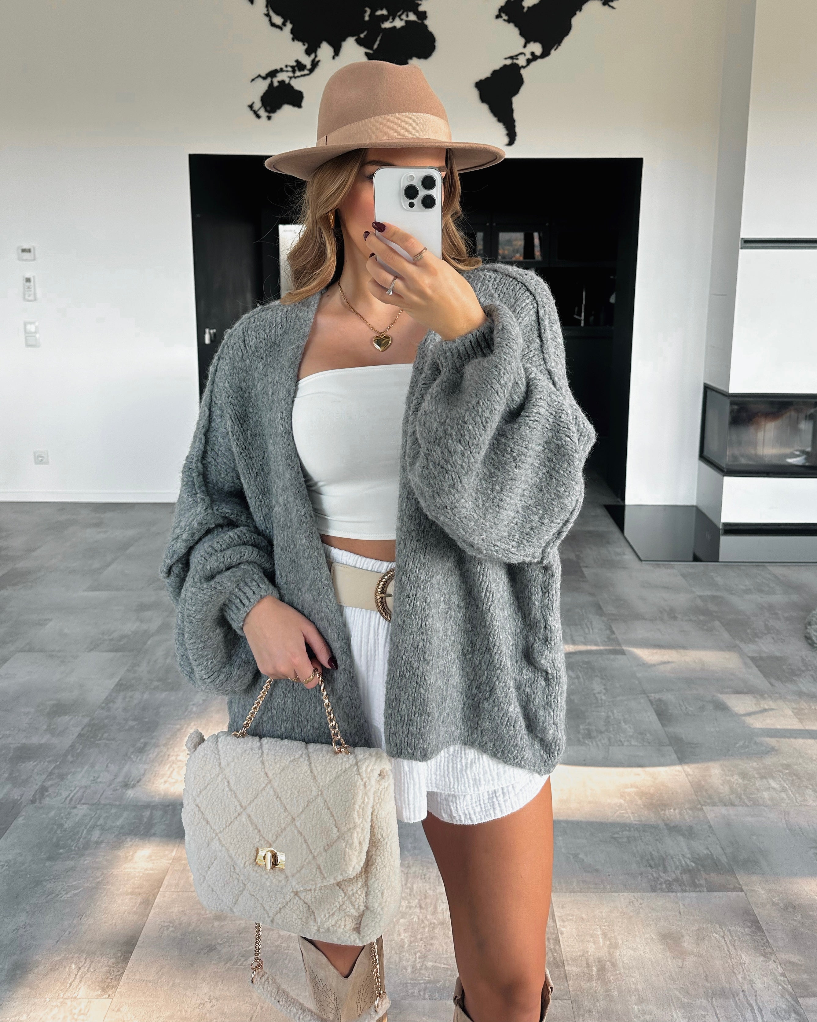 Cardigan “Livy” Dunkelgrau