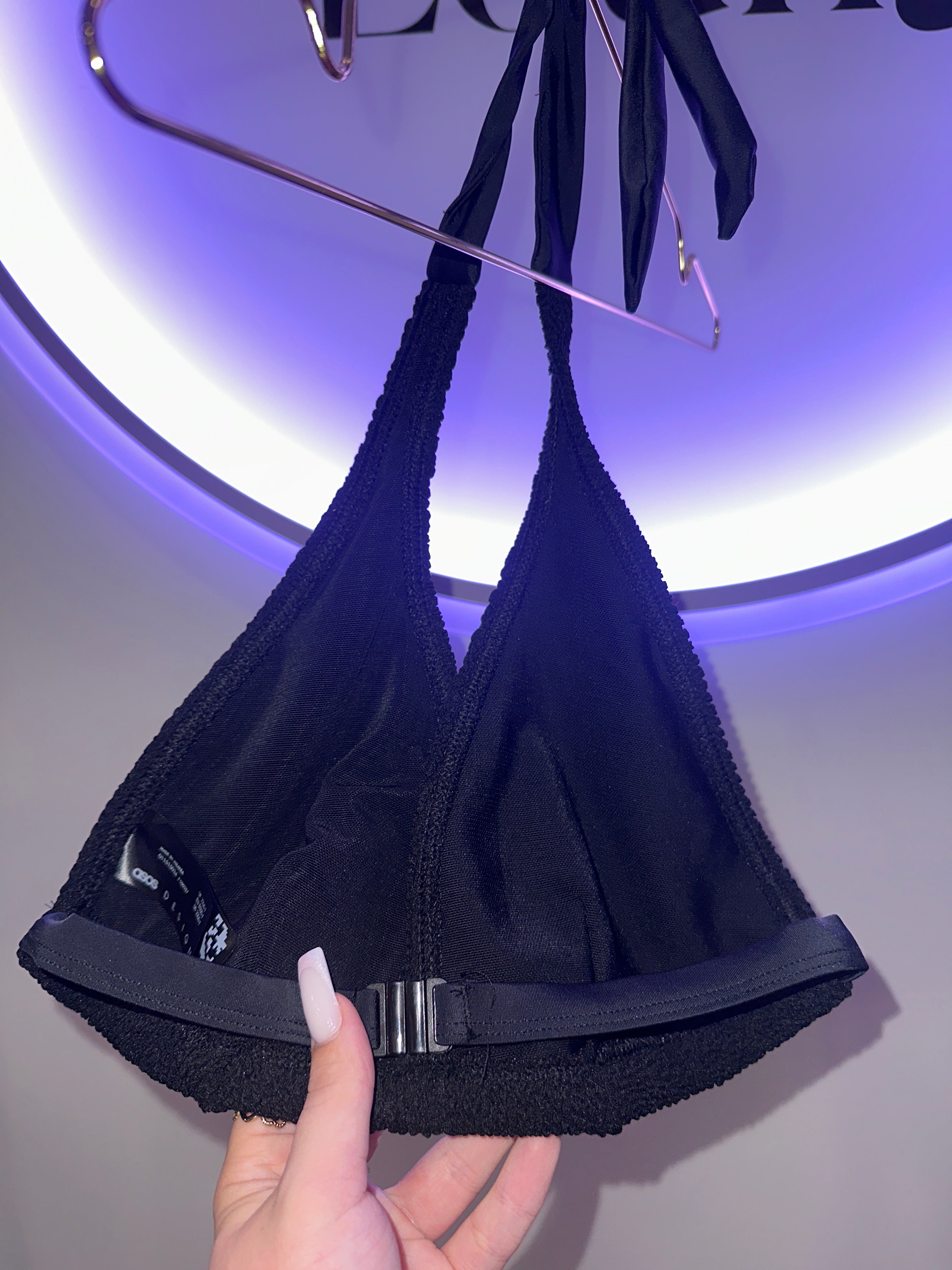 EINZELSTÜCK Bikini Oberteil Schwarz #111