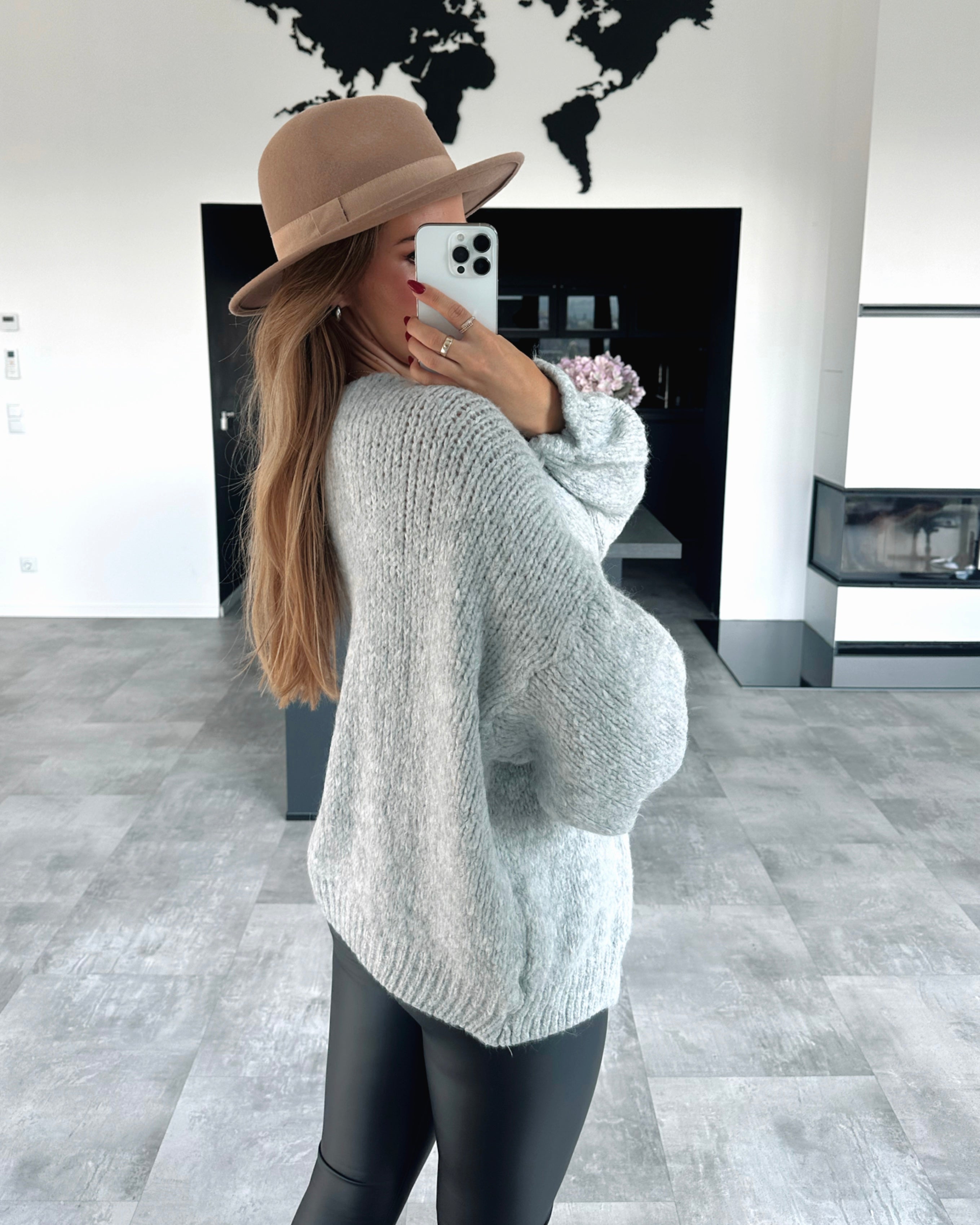 Cardigan "Mary" Hellgrau