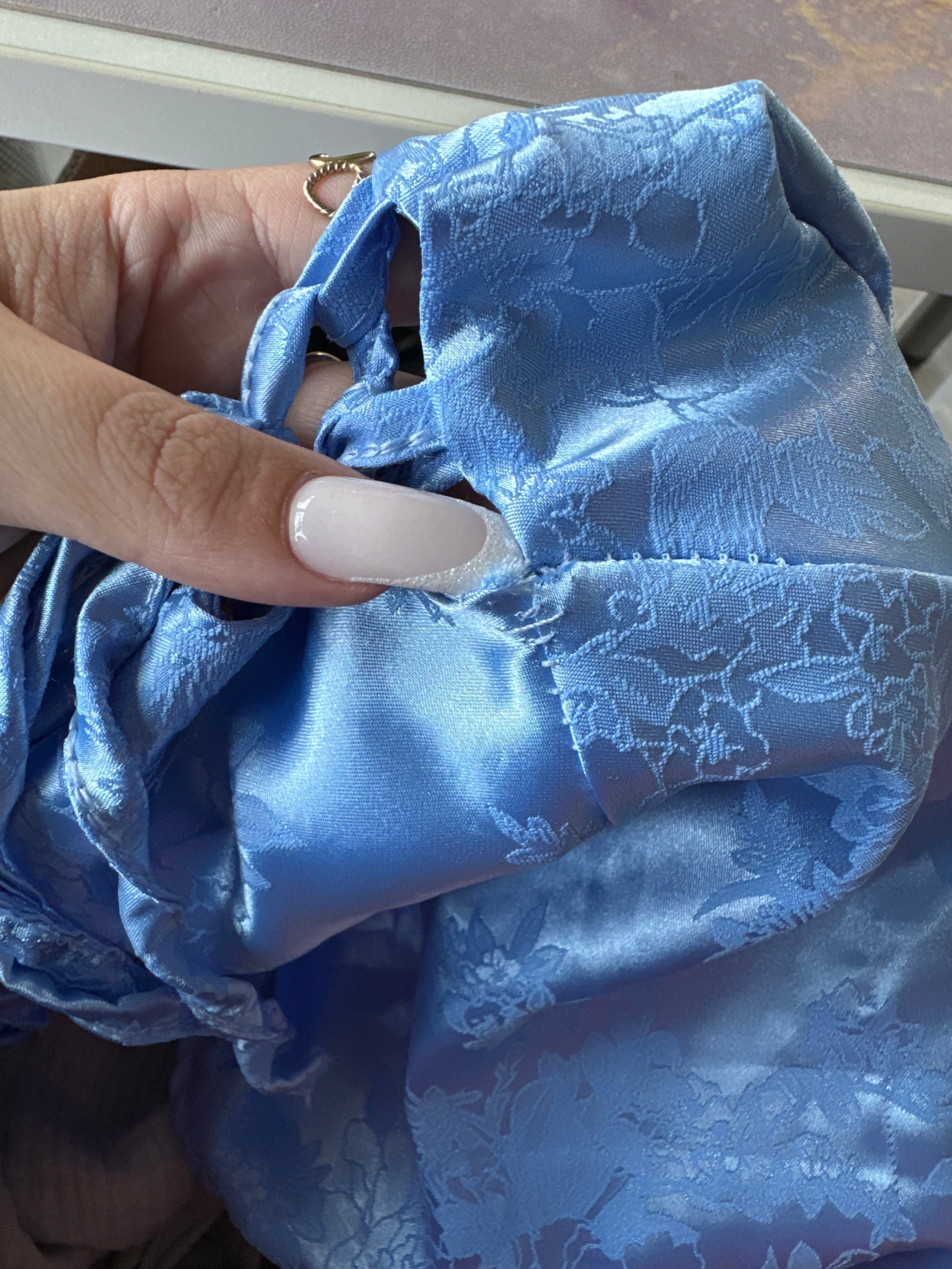 BWARE Kurzbluse "Blossom" Blau #99