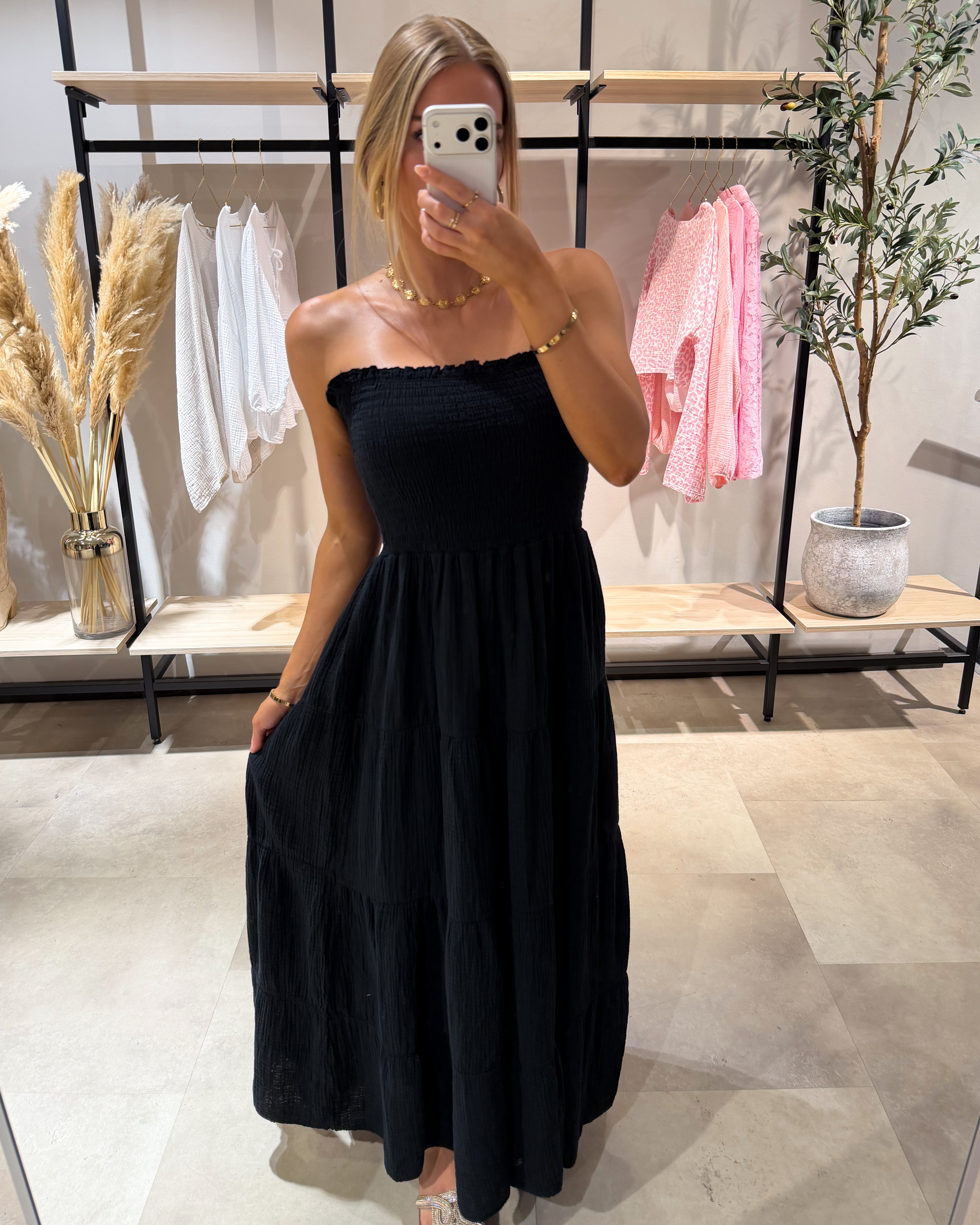 Musselin Bandeau Kleid “Salina“