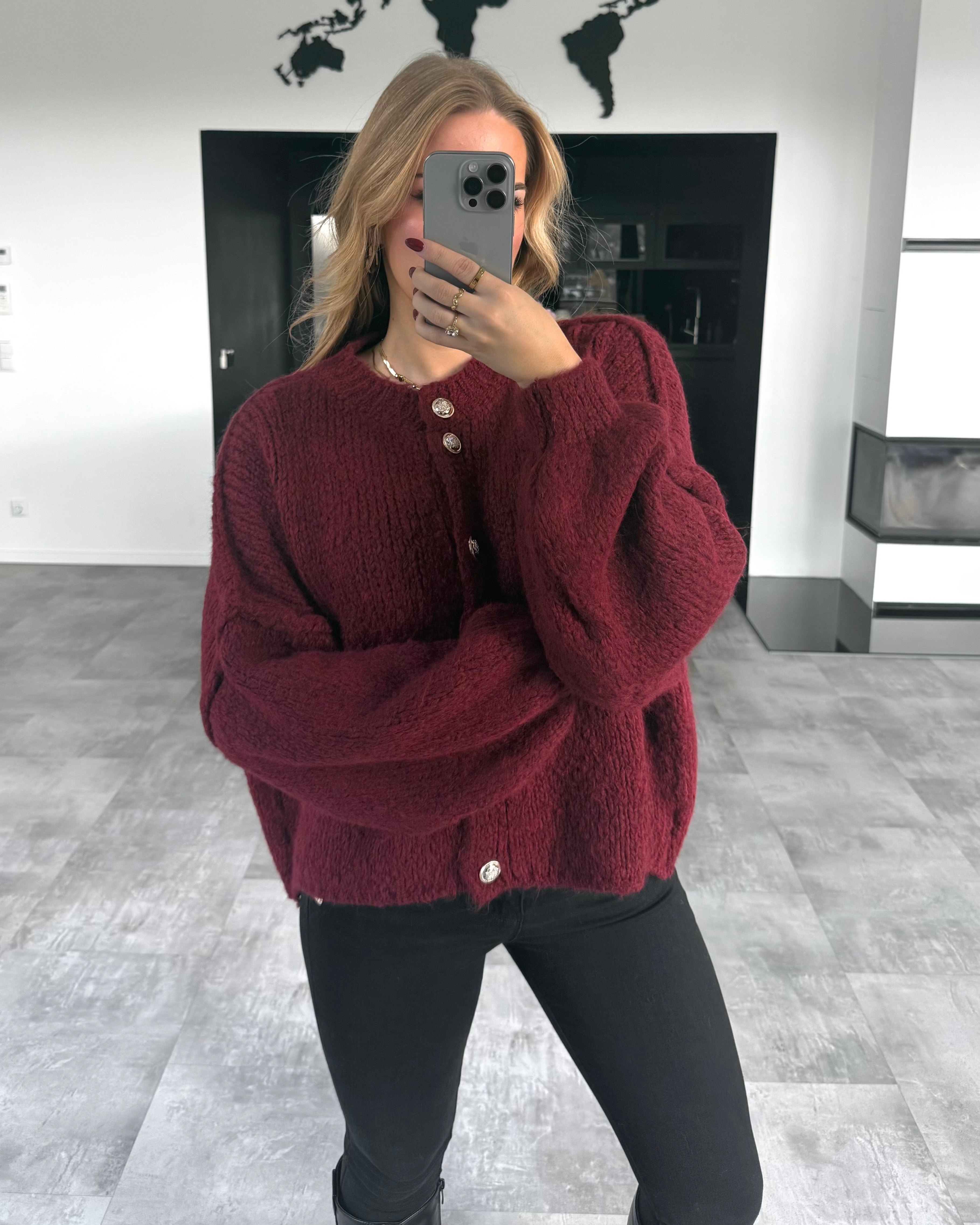 Cardigan "Gigi" Bordeaux