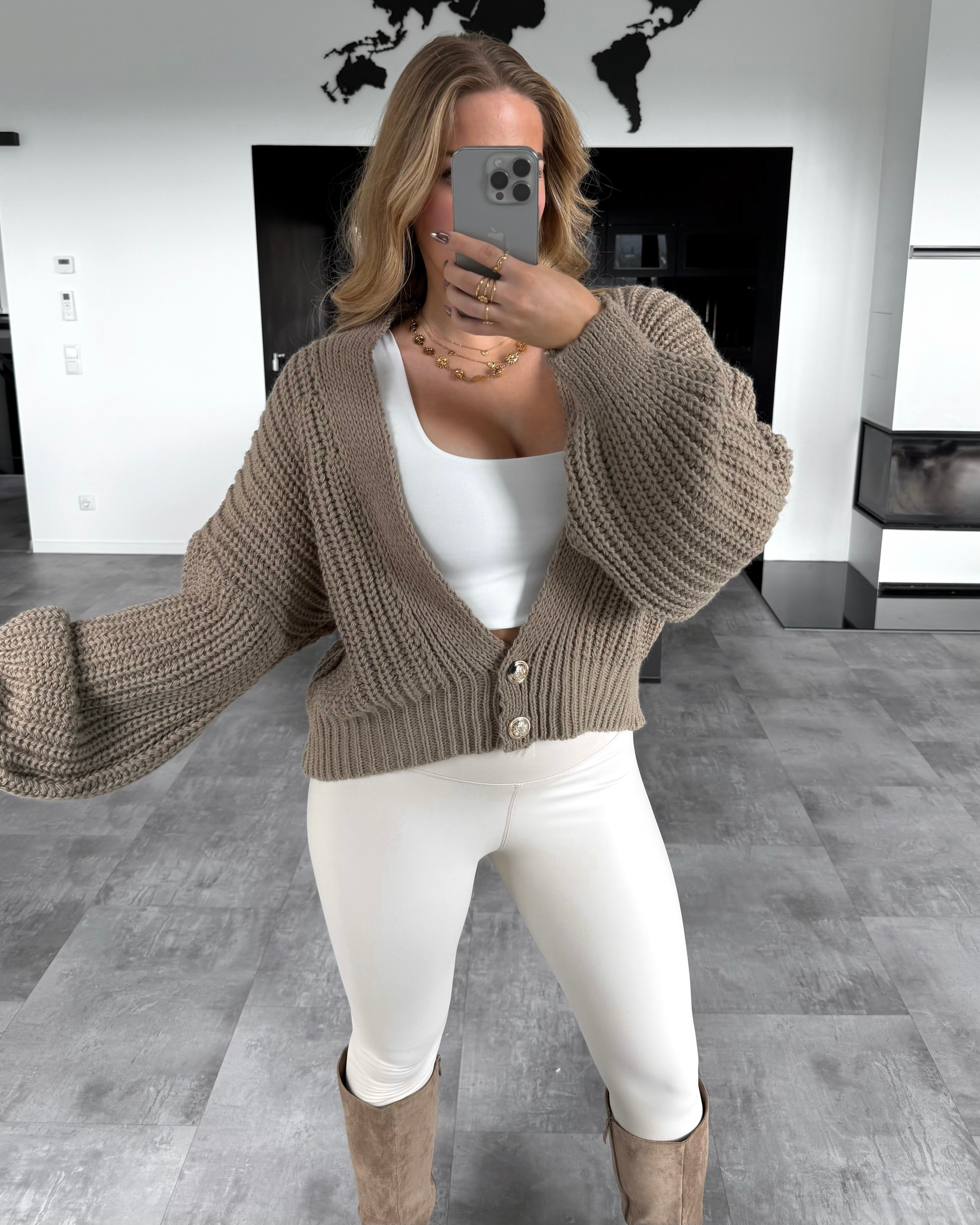 Cardigan "Giulia" Taupe