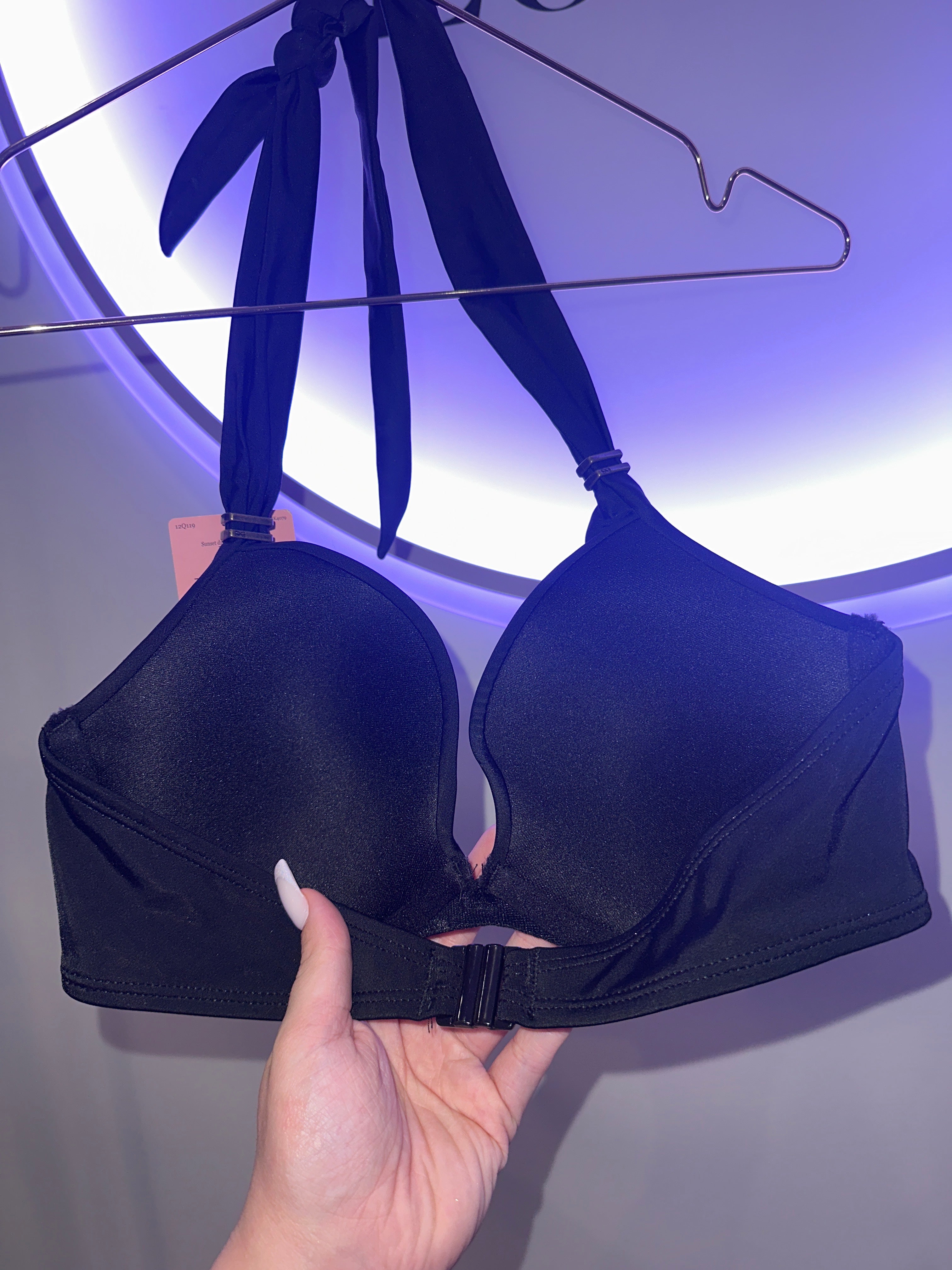 EINZELSTÜCK Bikini Oberteil Schwarz Push Up #109