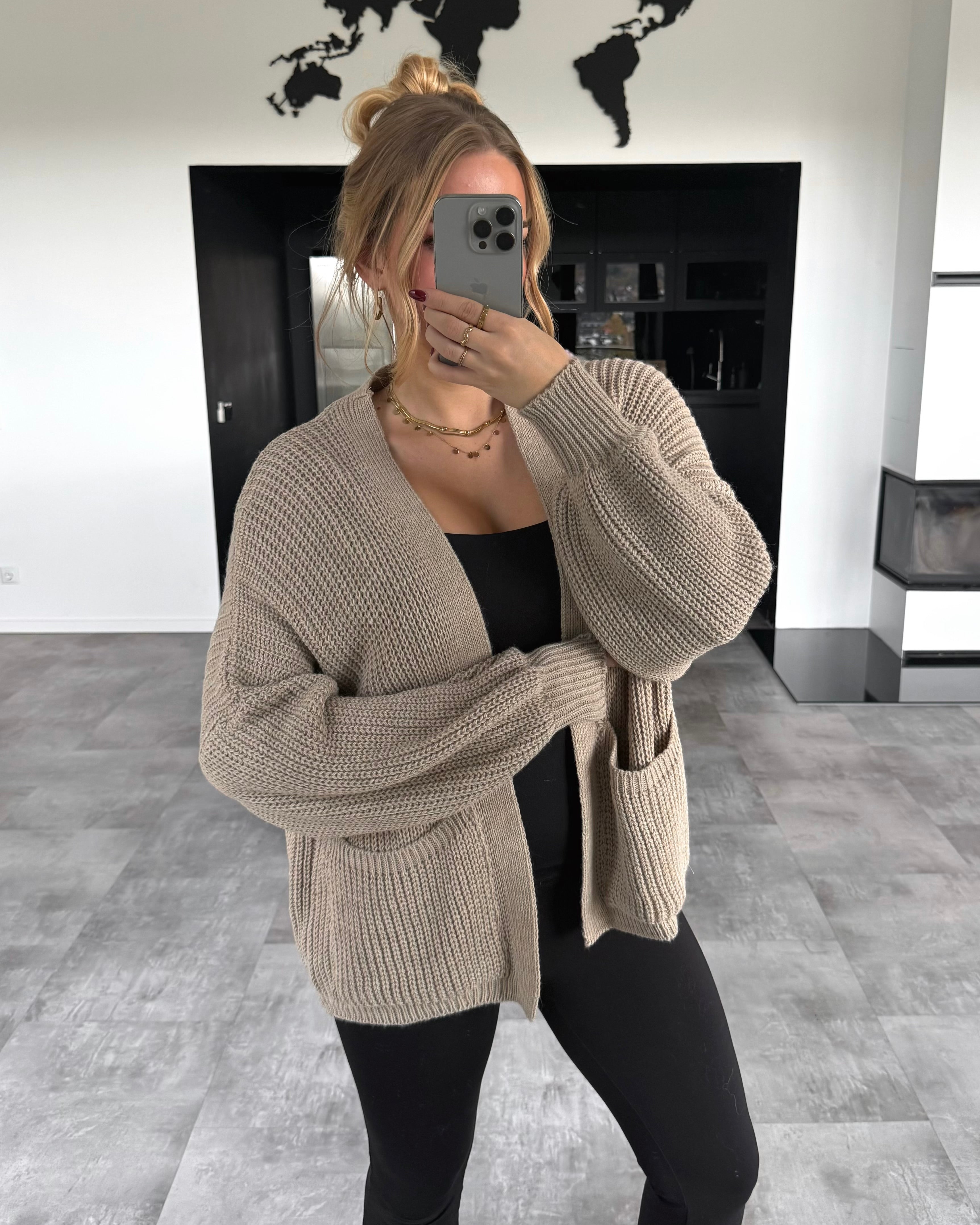Cardigan "Leslie" Taupe