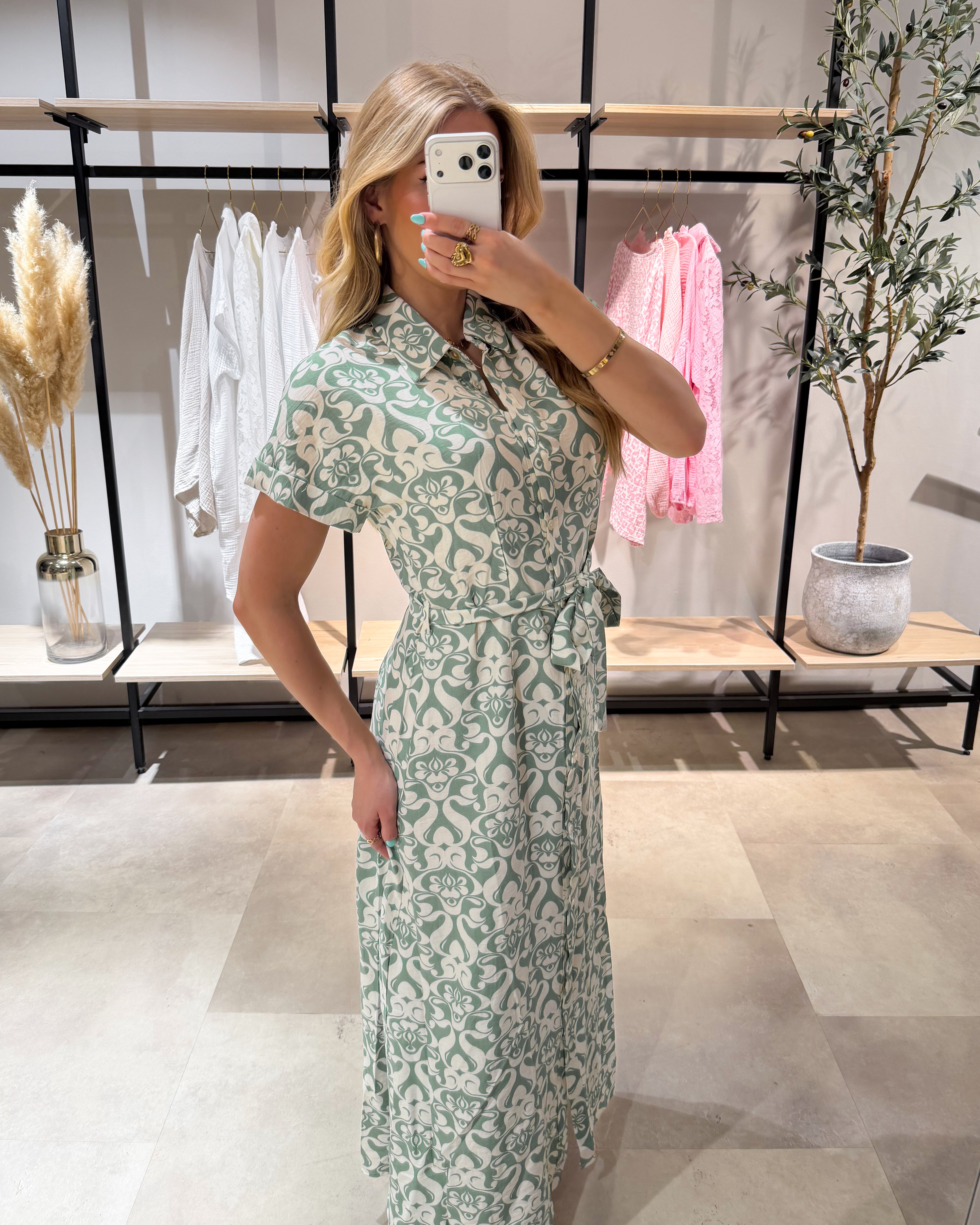 Maxikleid “Jasmina“ Floral Grün