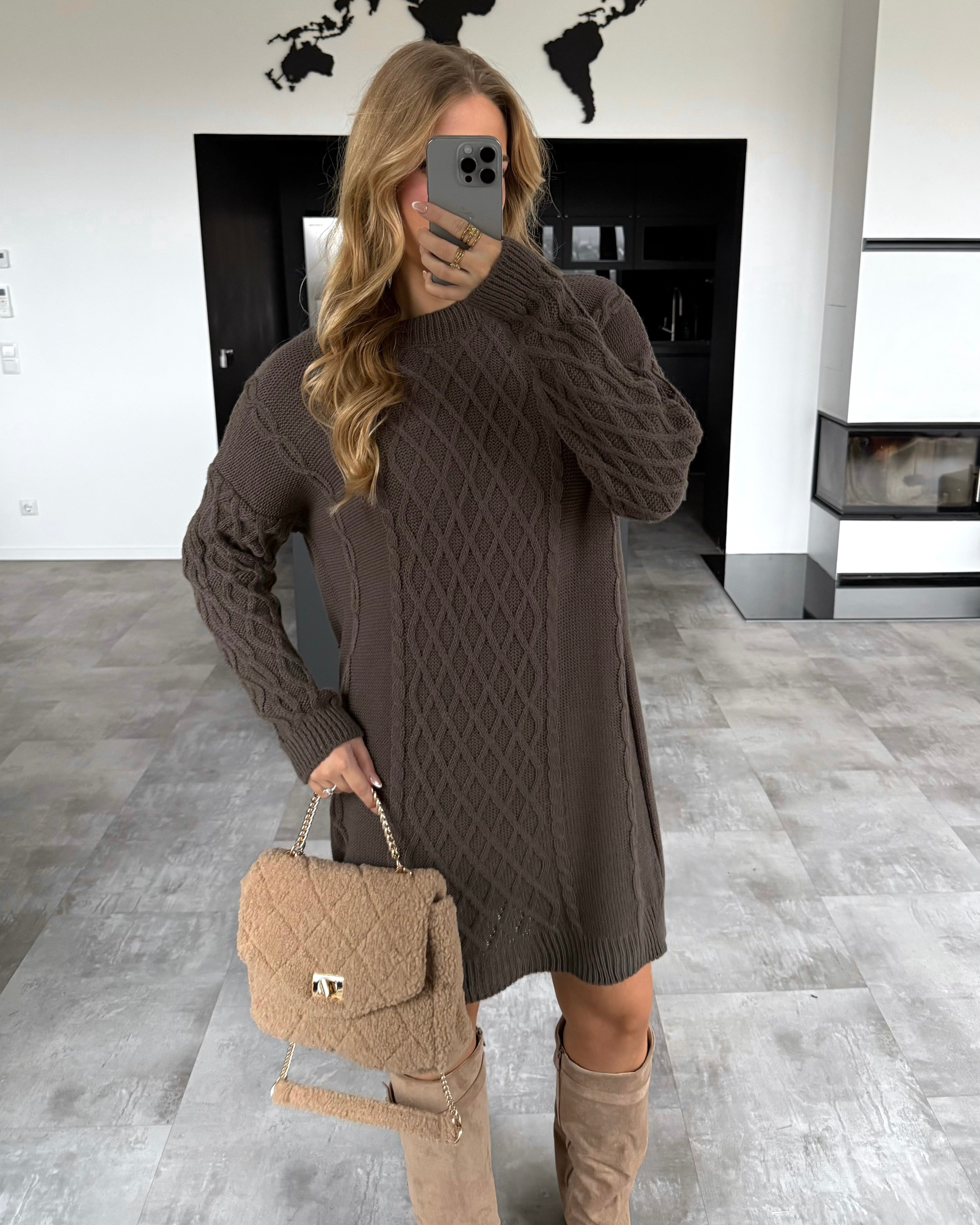 Strickkleid “Eden” Braun