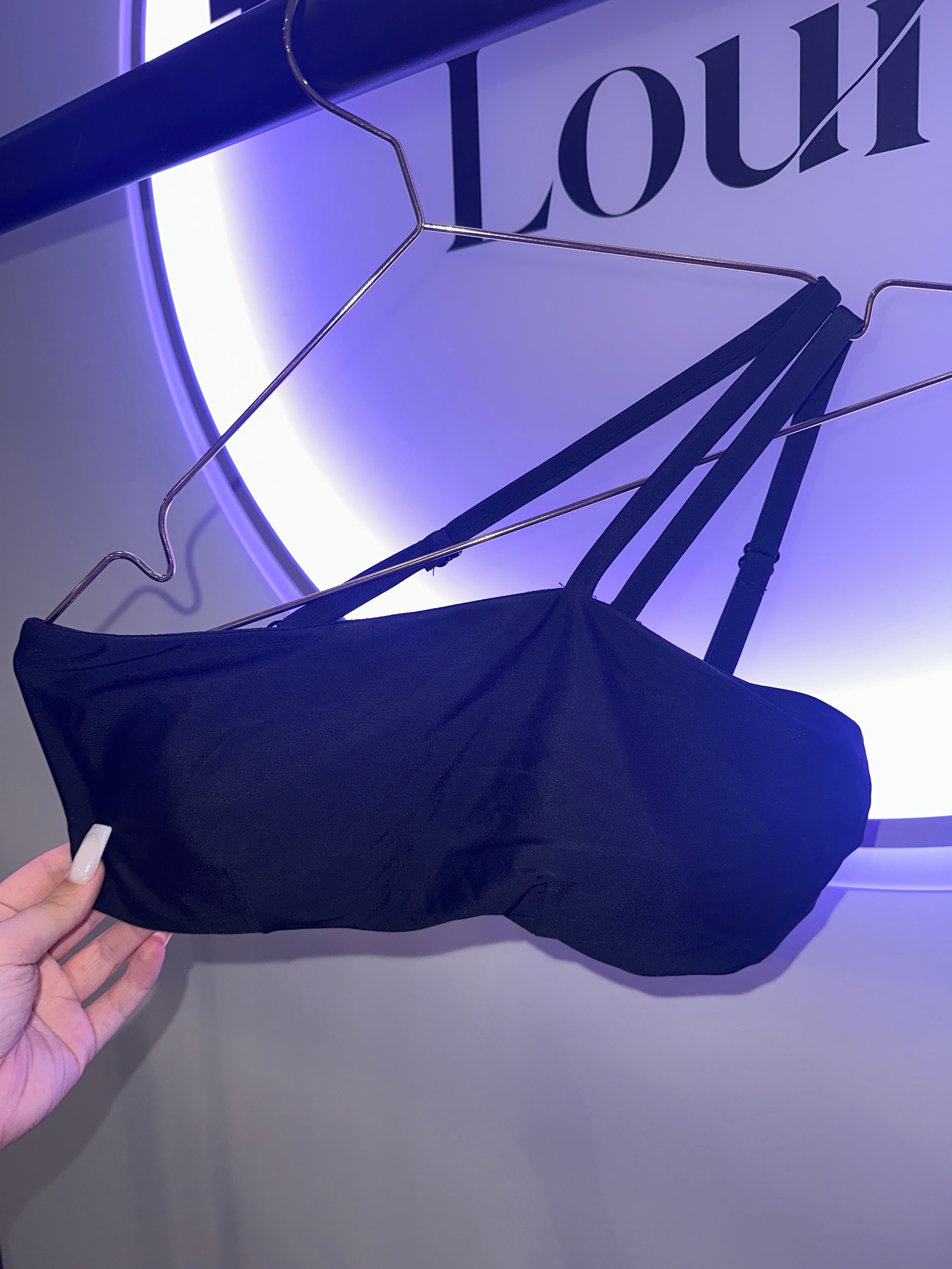 EINZELSTÜCK Bikini Oberteil Schwarz #106