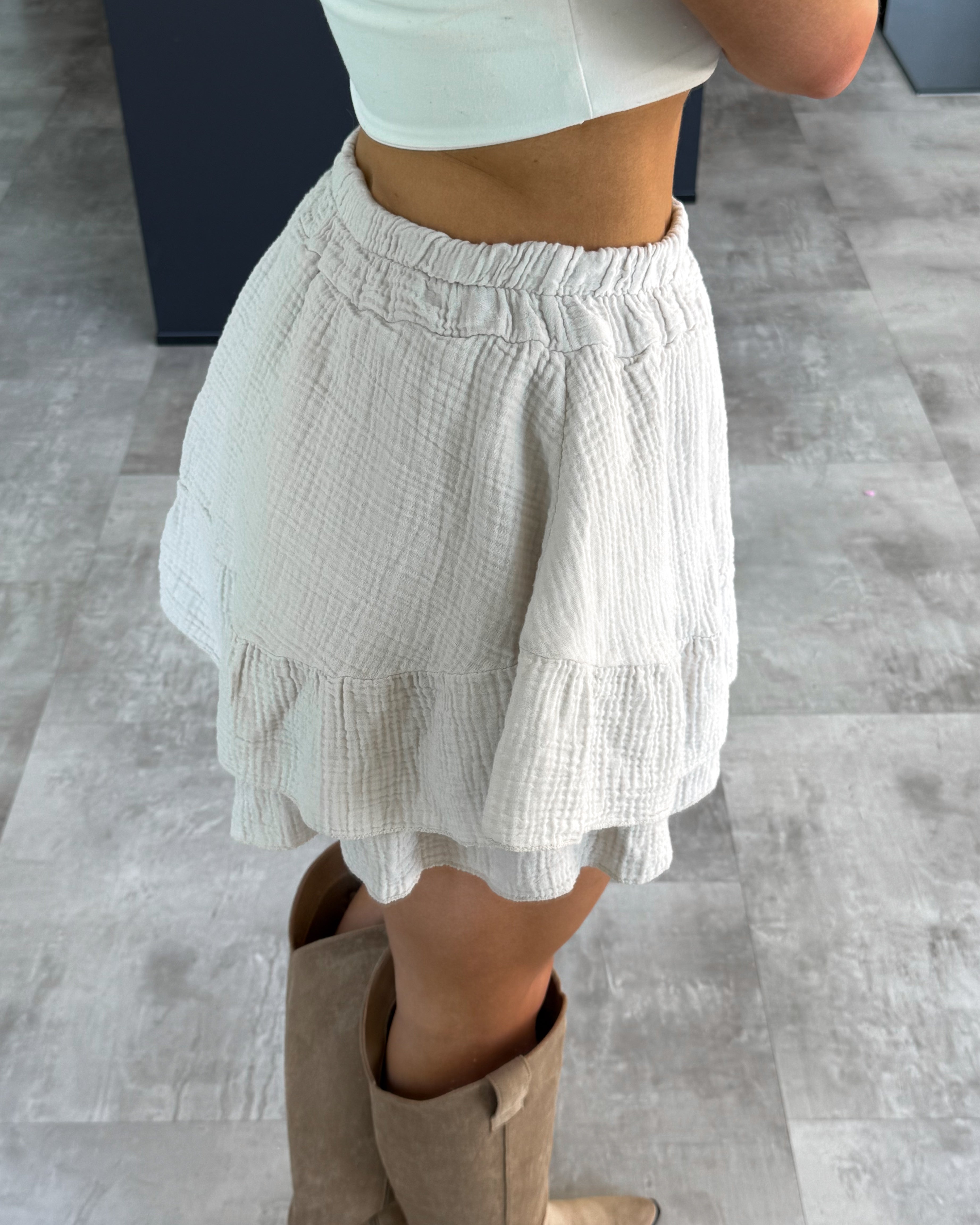 Musselin Hosenrock „Calea“ Beige